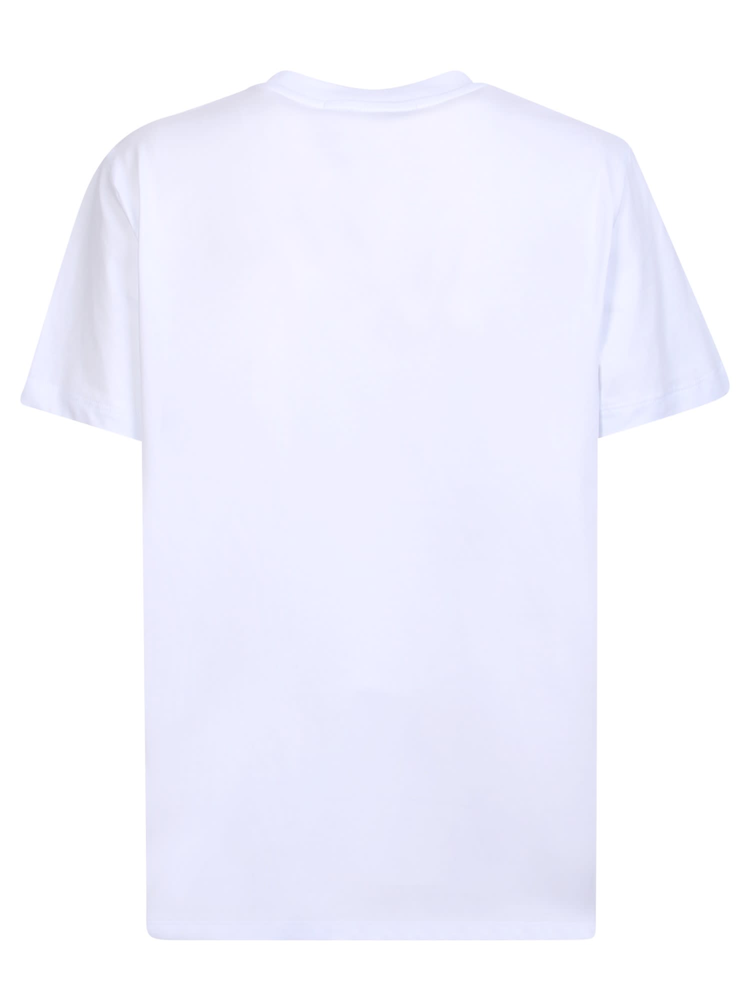 Shop Msgm Bold Logo White And Black T-shirt