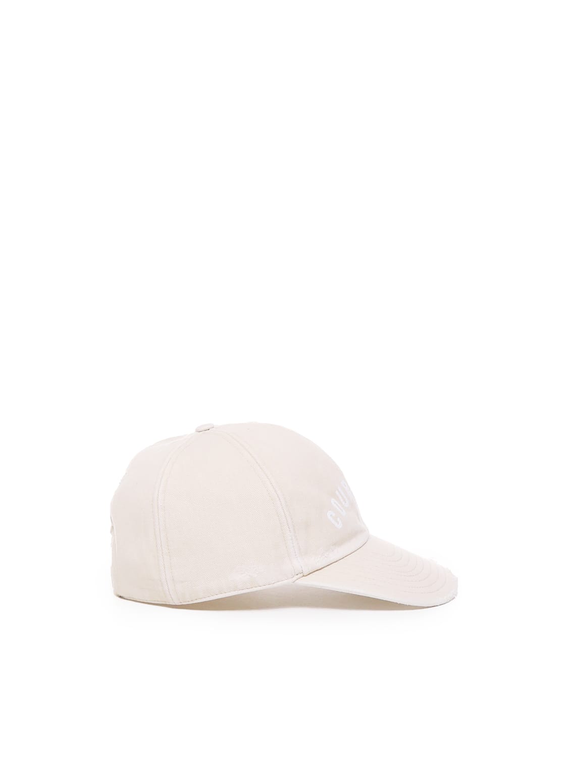 Shop Courrèges Logo Patch Baseball Hat In Oats