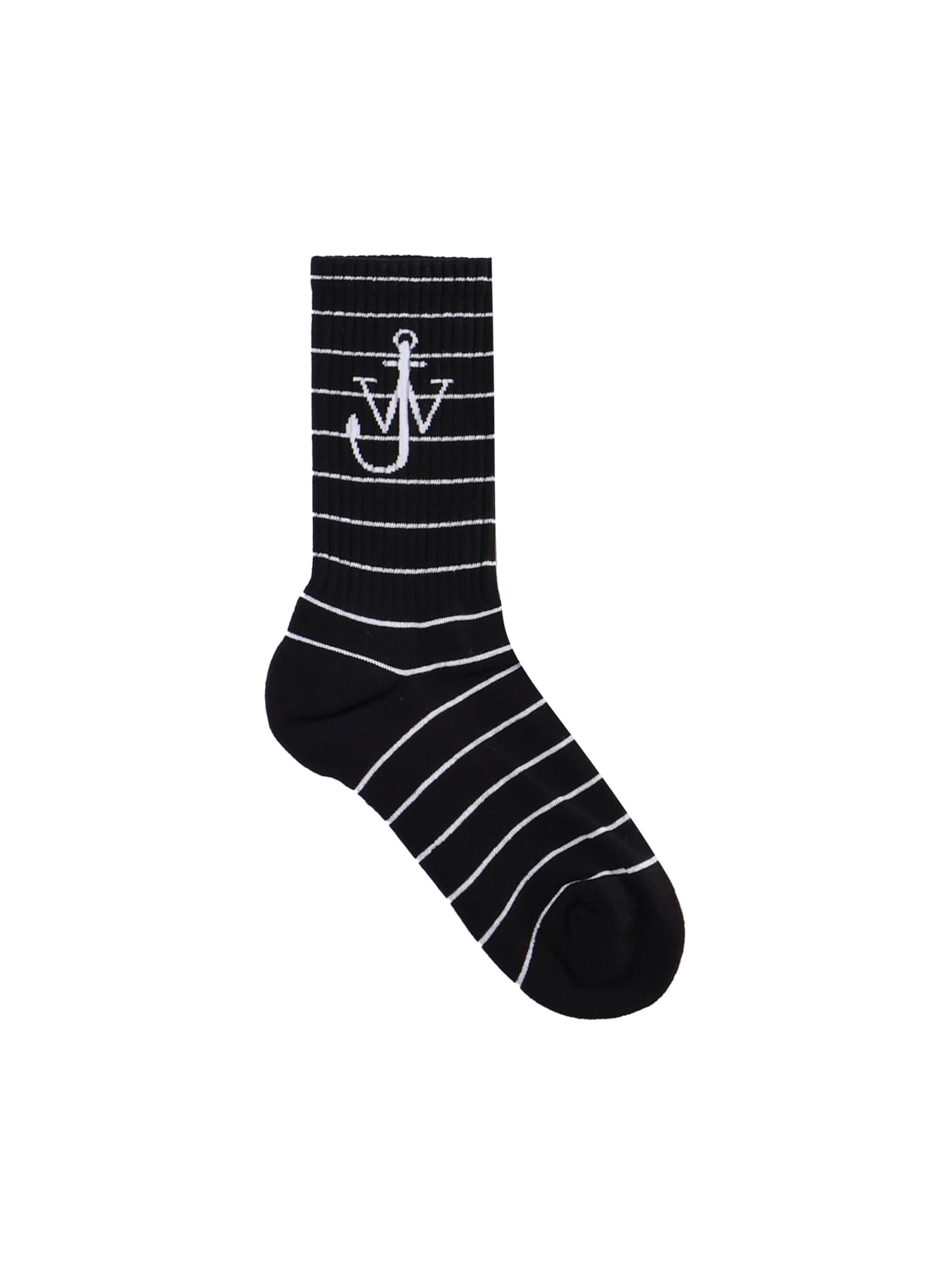 J.W. Anderson Striped Cotton Socks With Logo On The Ankle