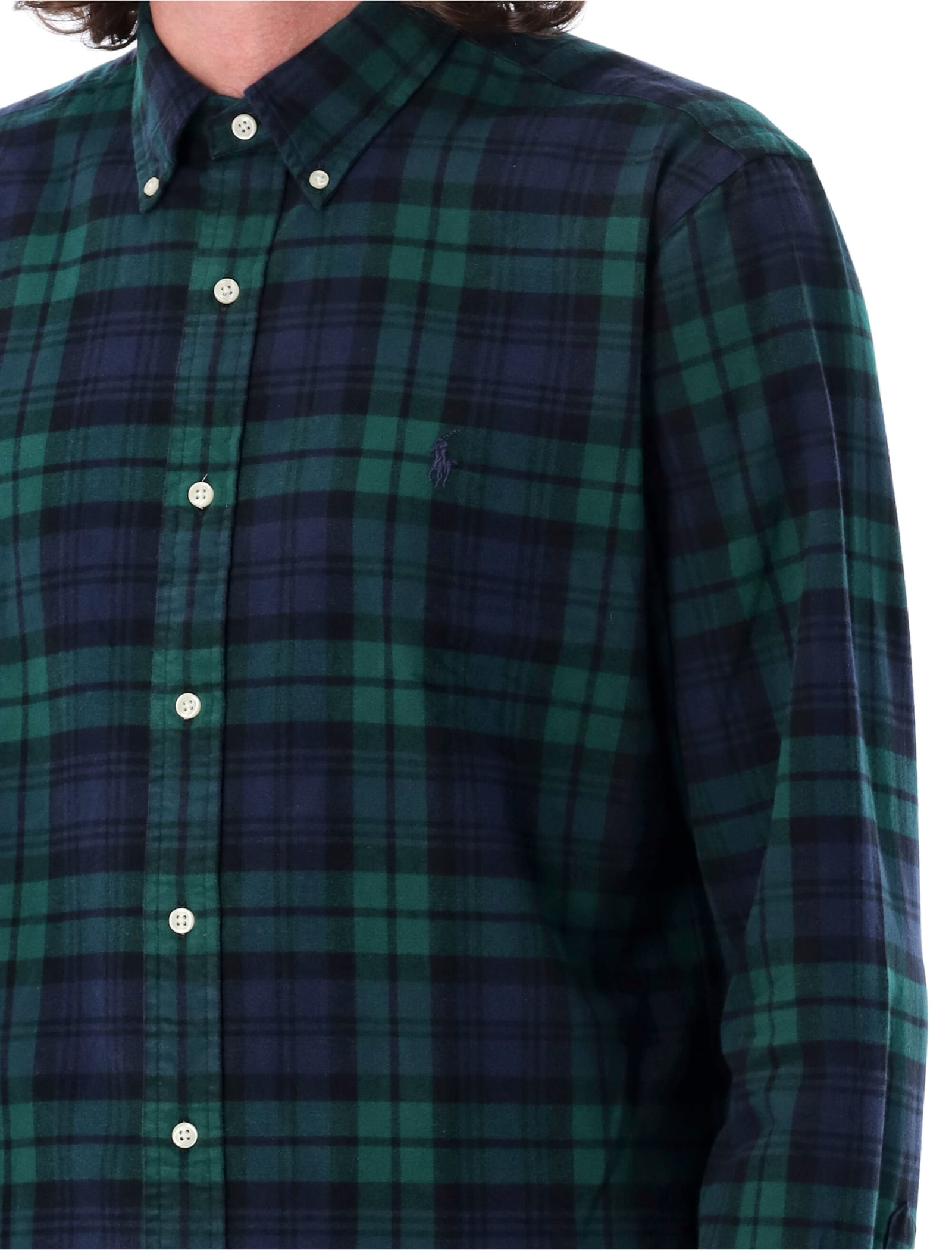 Shop Polo Ralph Lauren Check Custom Fit Shirt In Check Multi