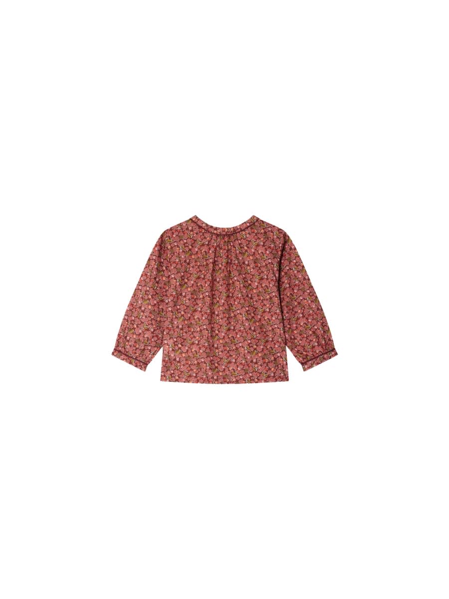 Bonpoint Round Neck Long-sleeved Top In Red