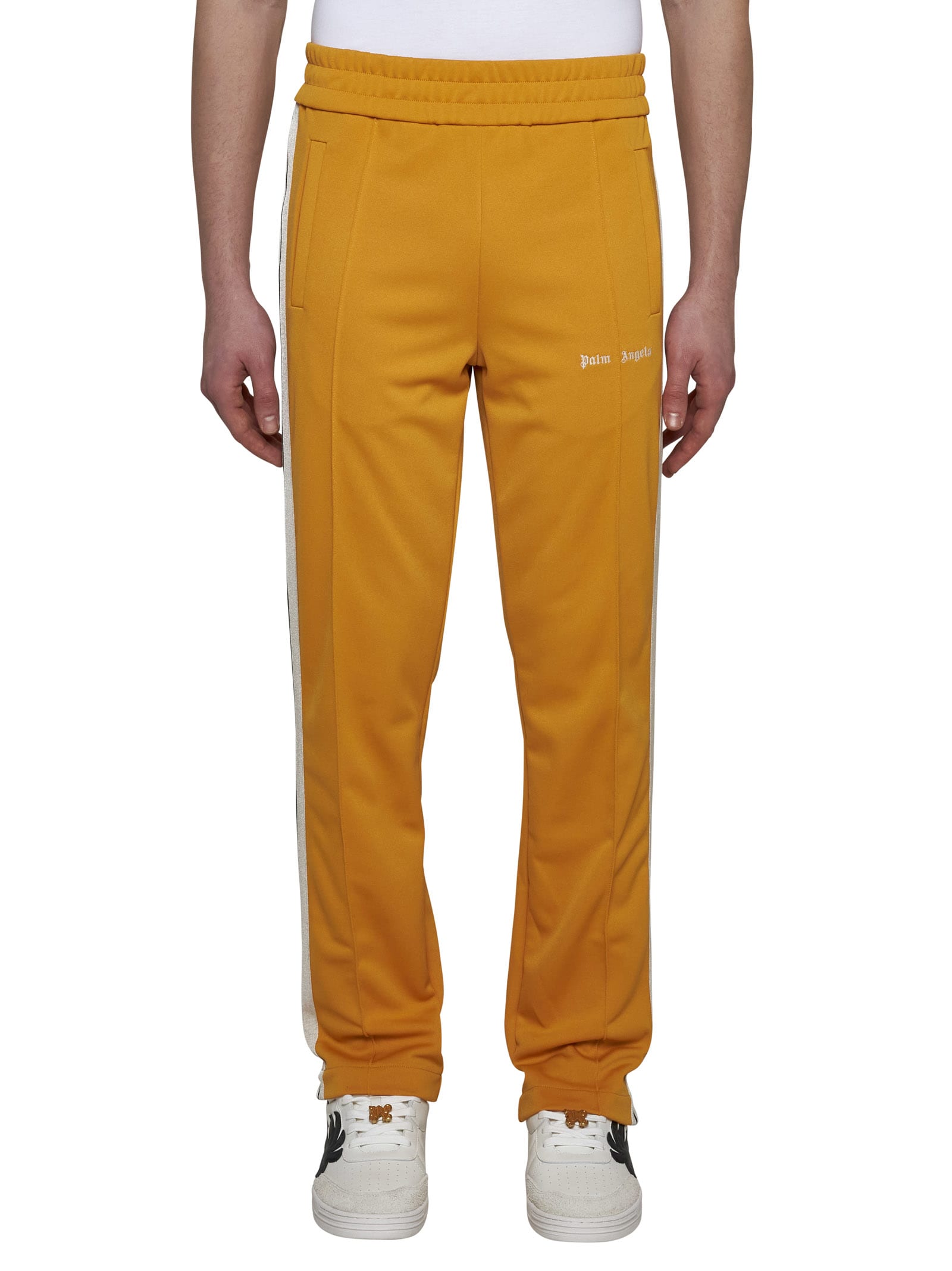 Shop Palm Angels Pants In Orange Off White