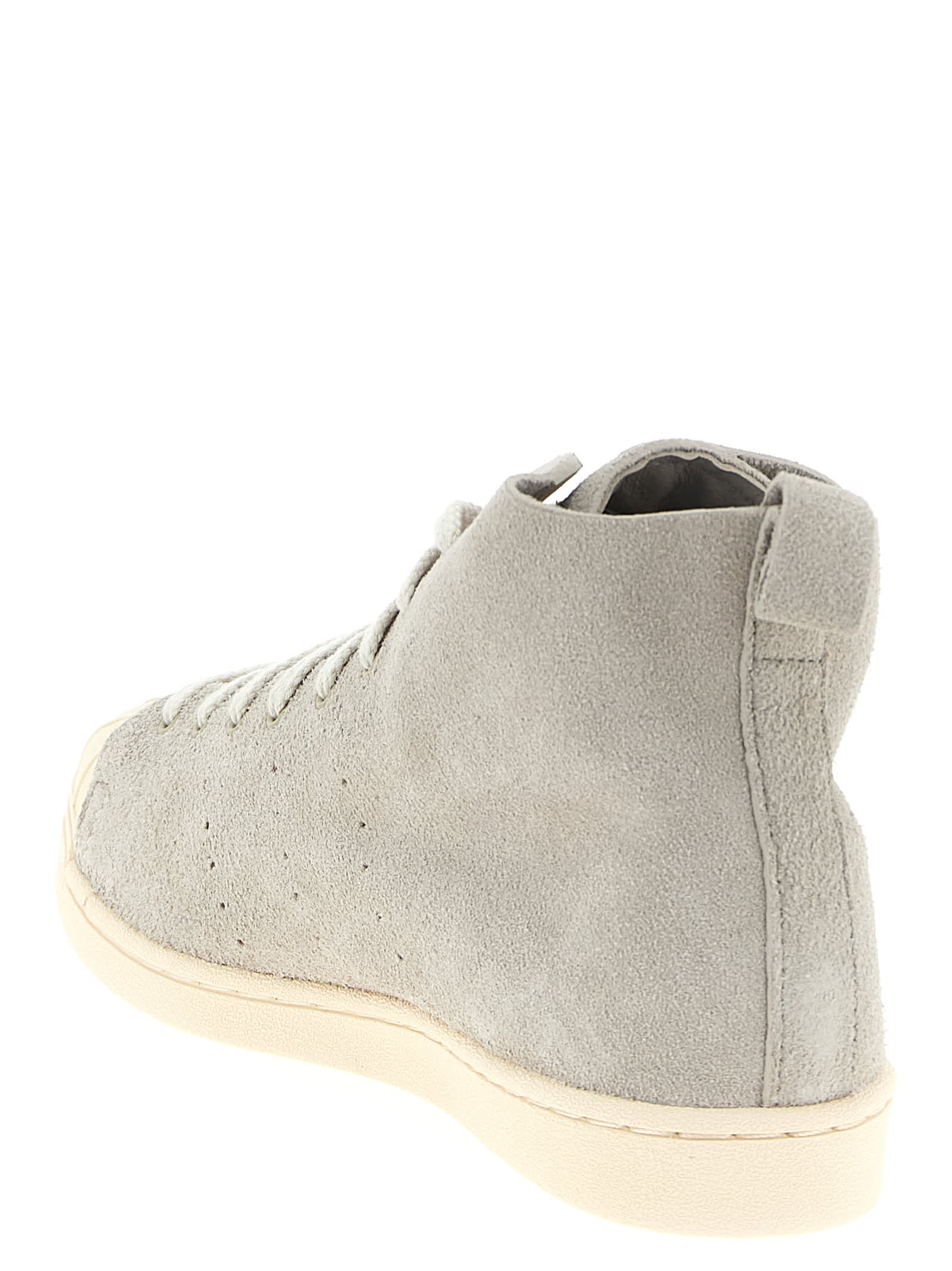 Adidas Originals Superstar Hi Sneakers In Gray