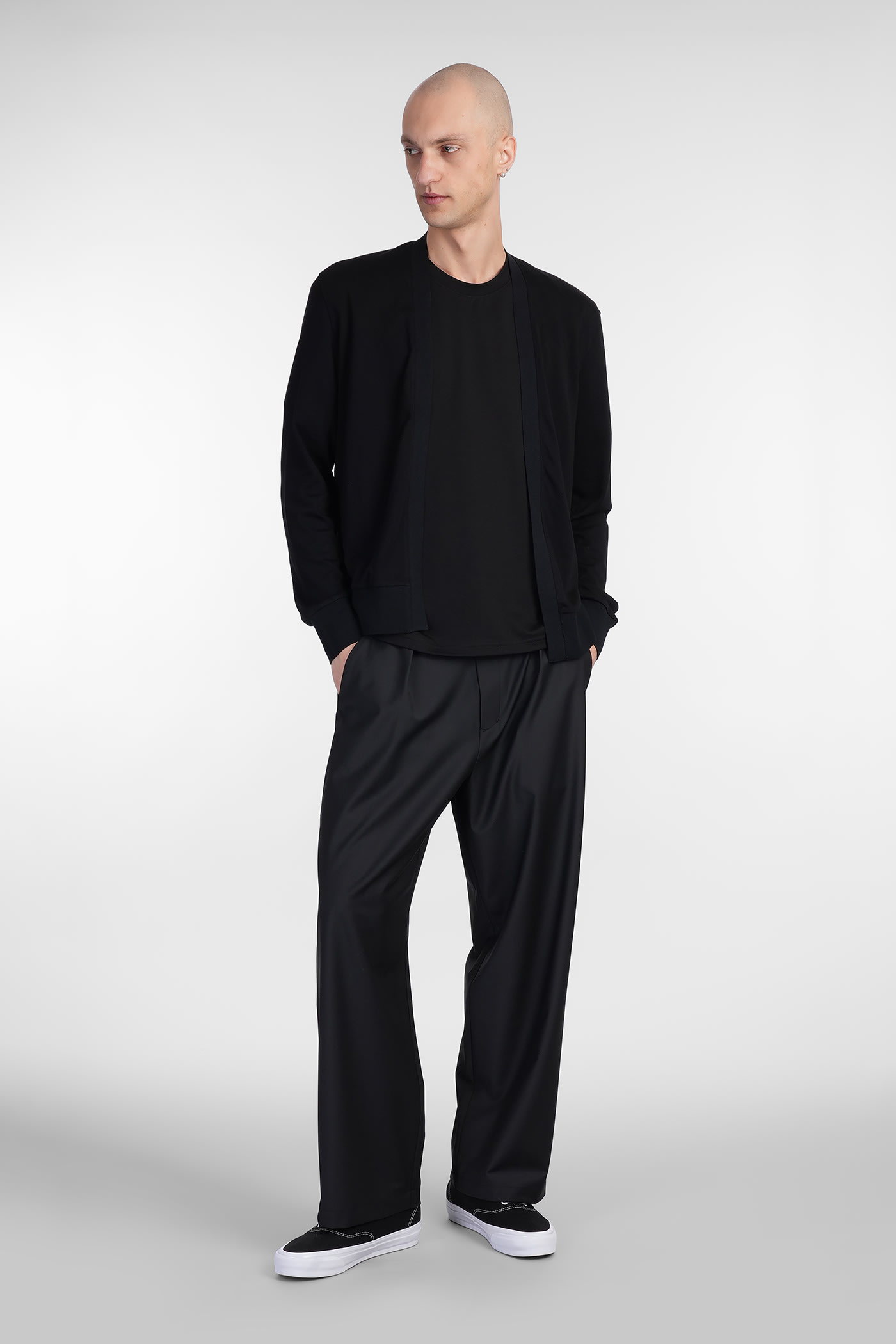 Attachment Black Crewneck T-shirt In Black