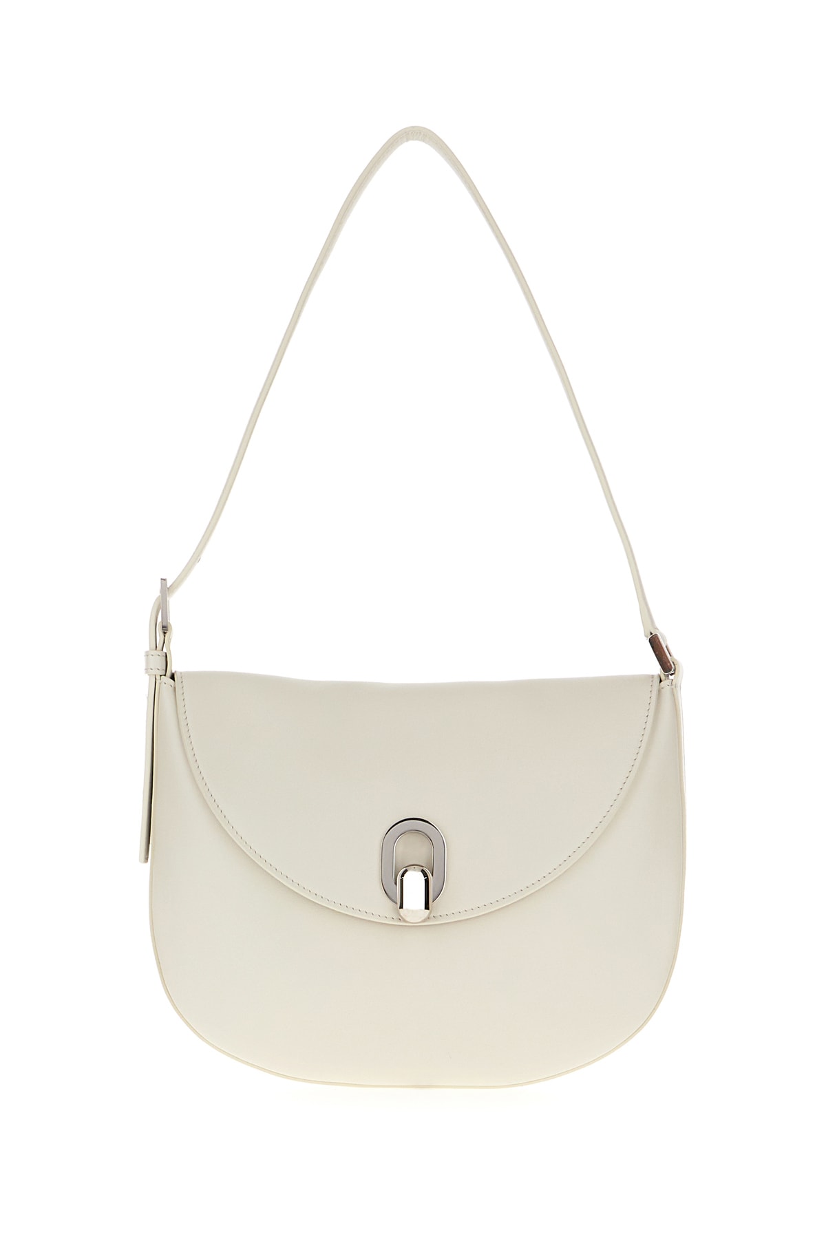 Savette Chalk Leather Brooklyn Shoulder Bag In White