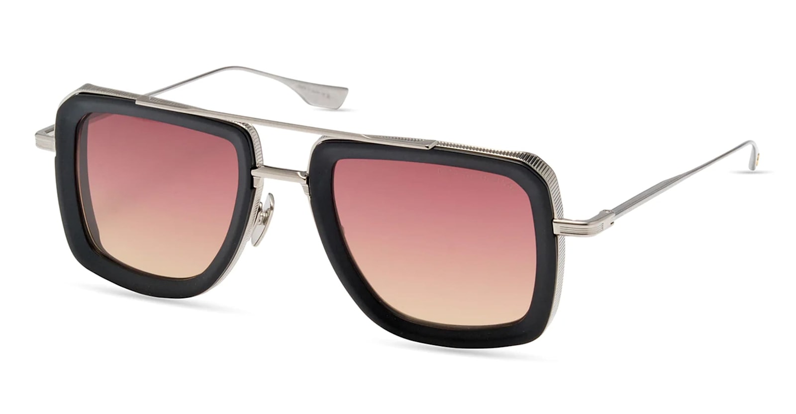 Dita Dubsignal - Raw Titanium / Matte Black Sunglasses In Black/silver