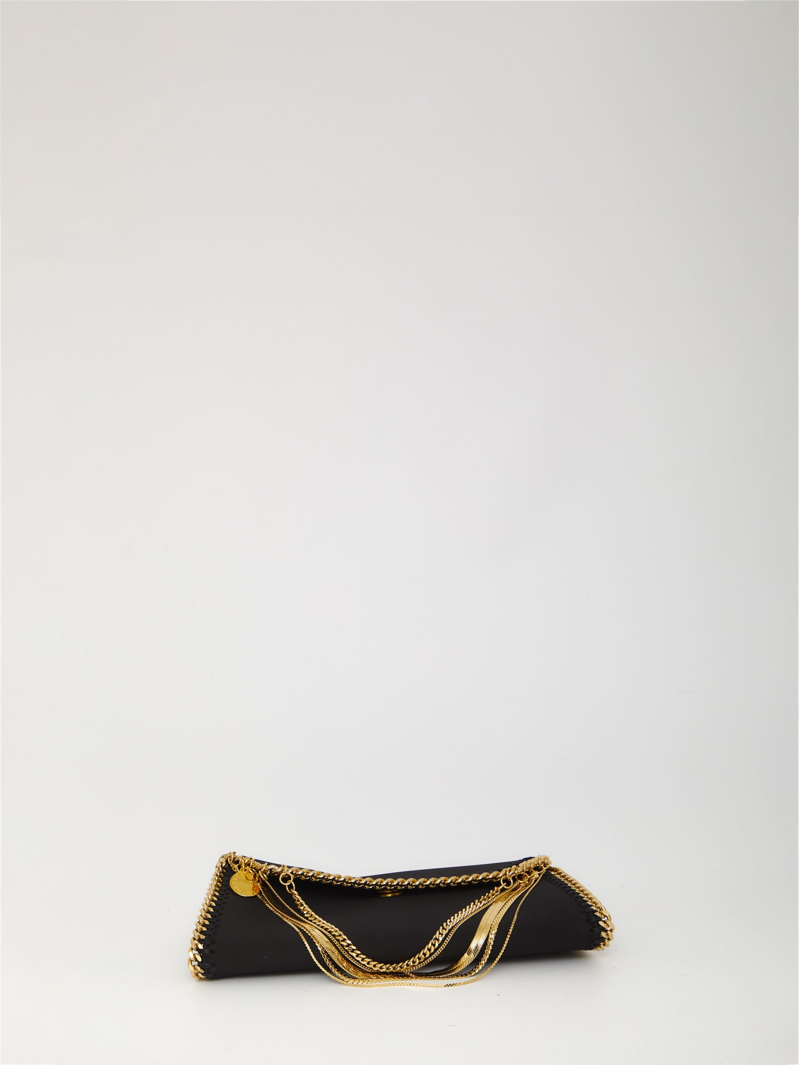 Stella Mccartney Multi Chain Falabella Pouch In Black
