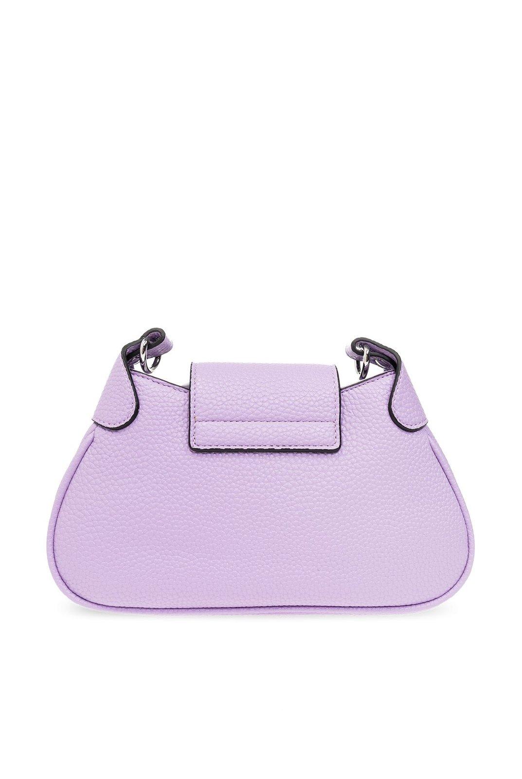 Shop Versace Jeans Couture Logo Plaque Small Crossbody Bag In Purple