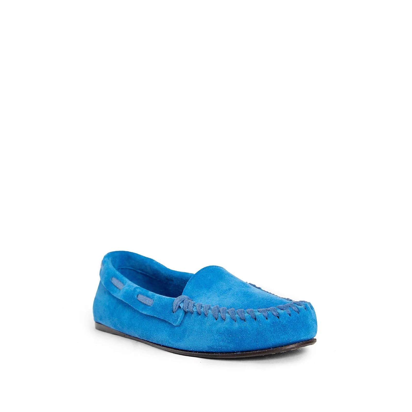 The Row Mabel Leather Loafers In Blue | ModeSens
