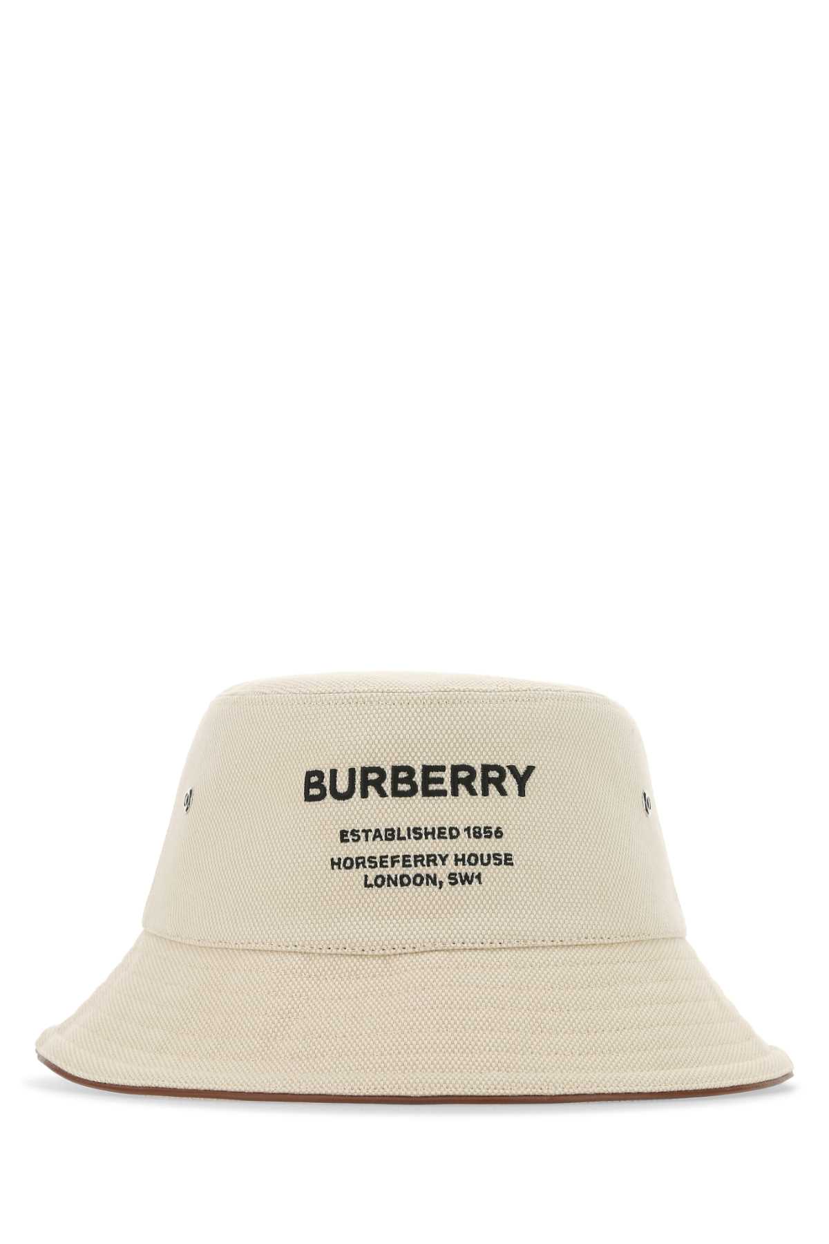 Shop Burberry Sand Cotton Hat In A1395