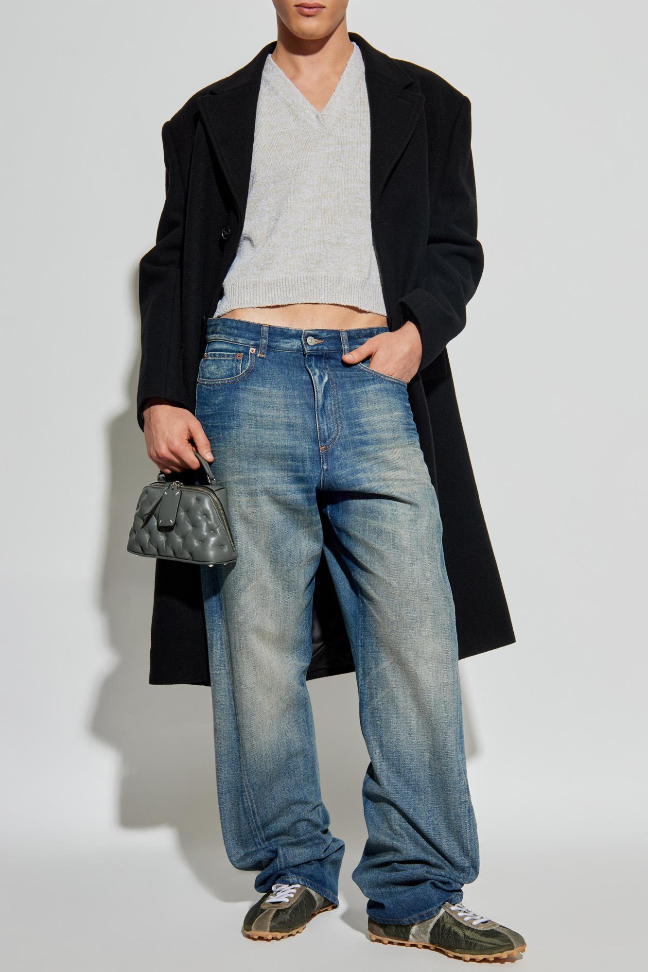 Mm6 Maison Margiela Light Blue Cotton Jeans In Blue