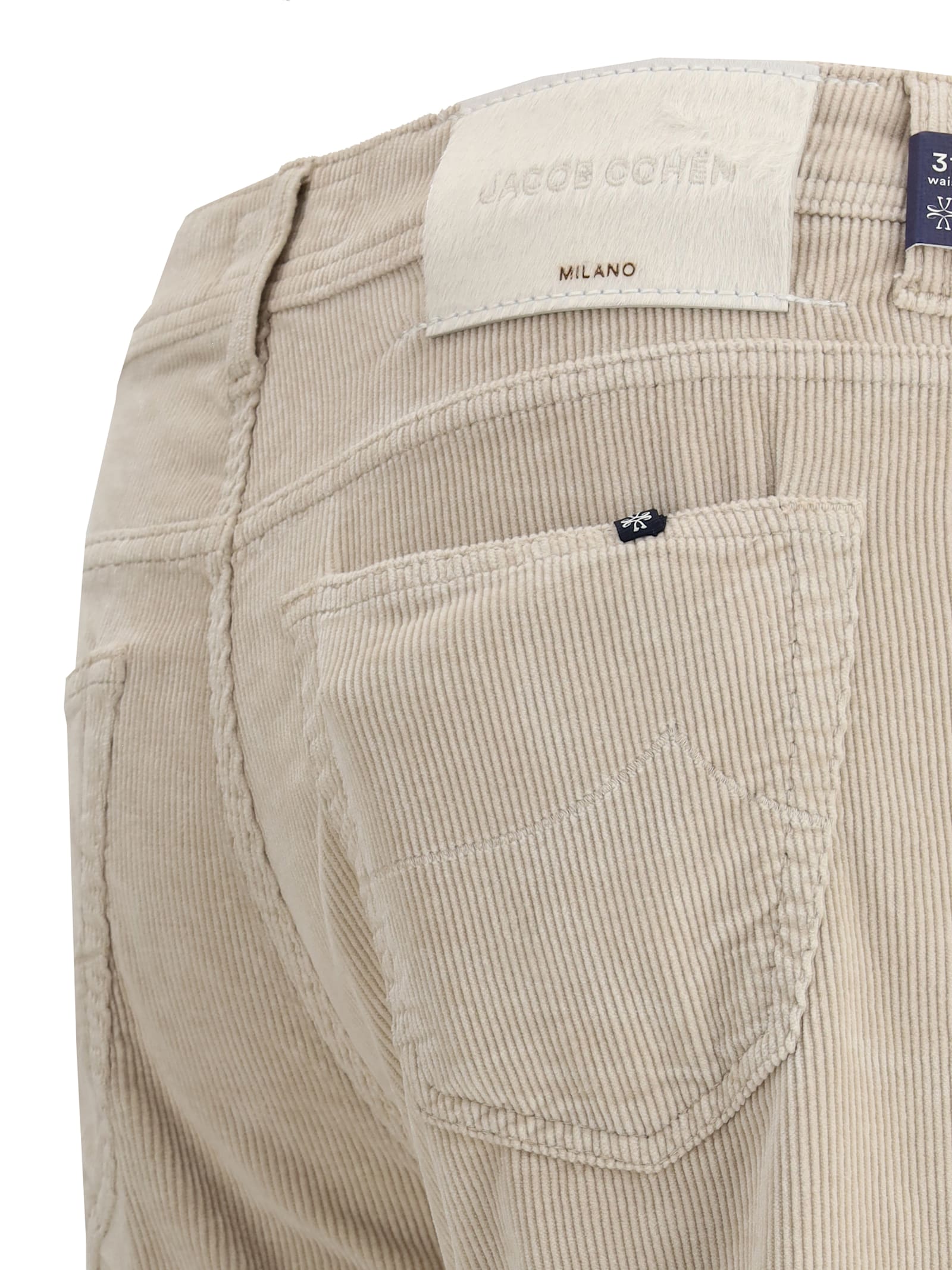 Jacob Cohen Five-pocket Corduroy Trousers In Neutral