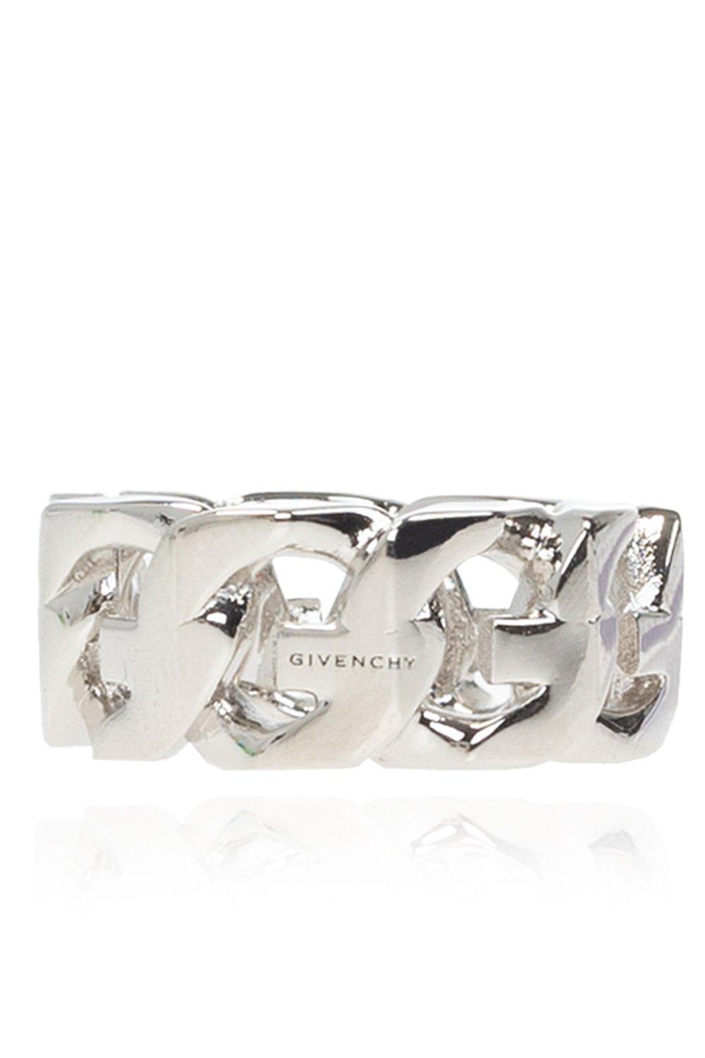 Shop Givenchy G Chain Ring In Silver