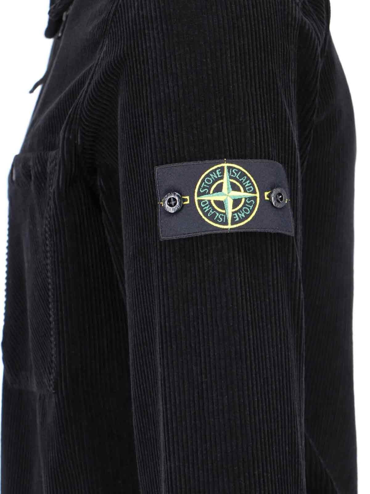 Shop Stone Island Shirt Jacket In Black