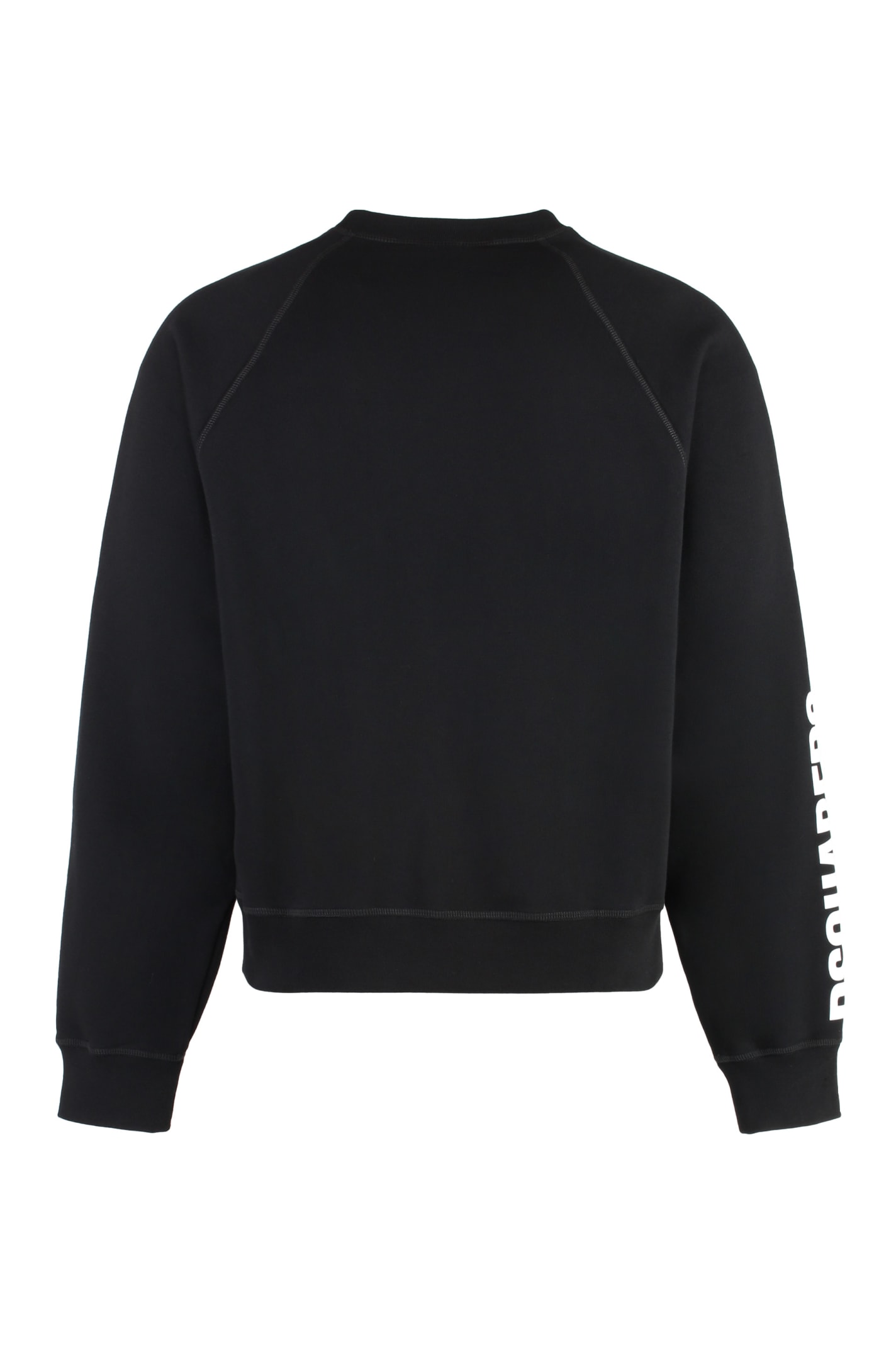 Shop Dsquared2 Cotton Crew-neck Sweatshirt In Black