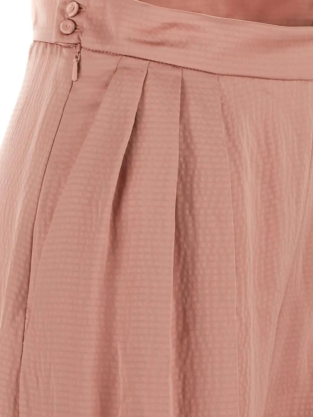 Shop Max Mara Uncino Satin Trousers With Pleats In Pink