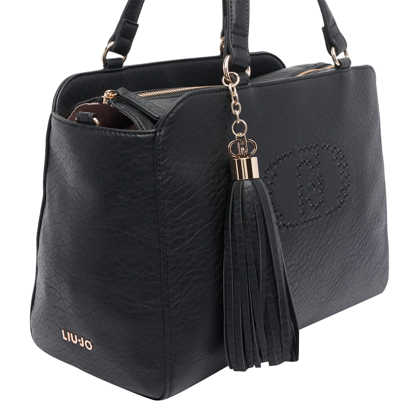 Liu •jo Tassel-detail Tote Bag In Black