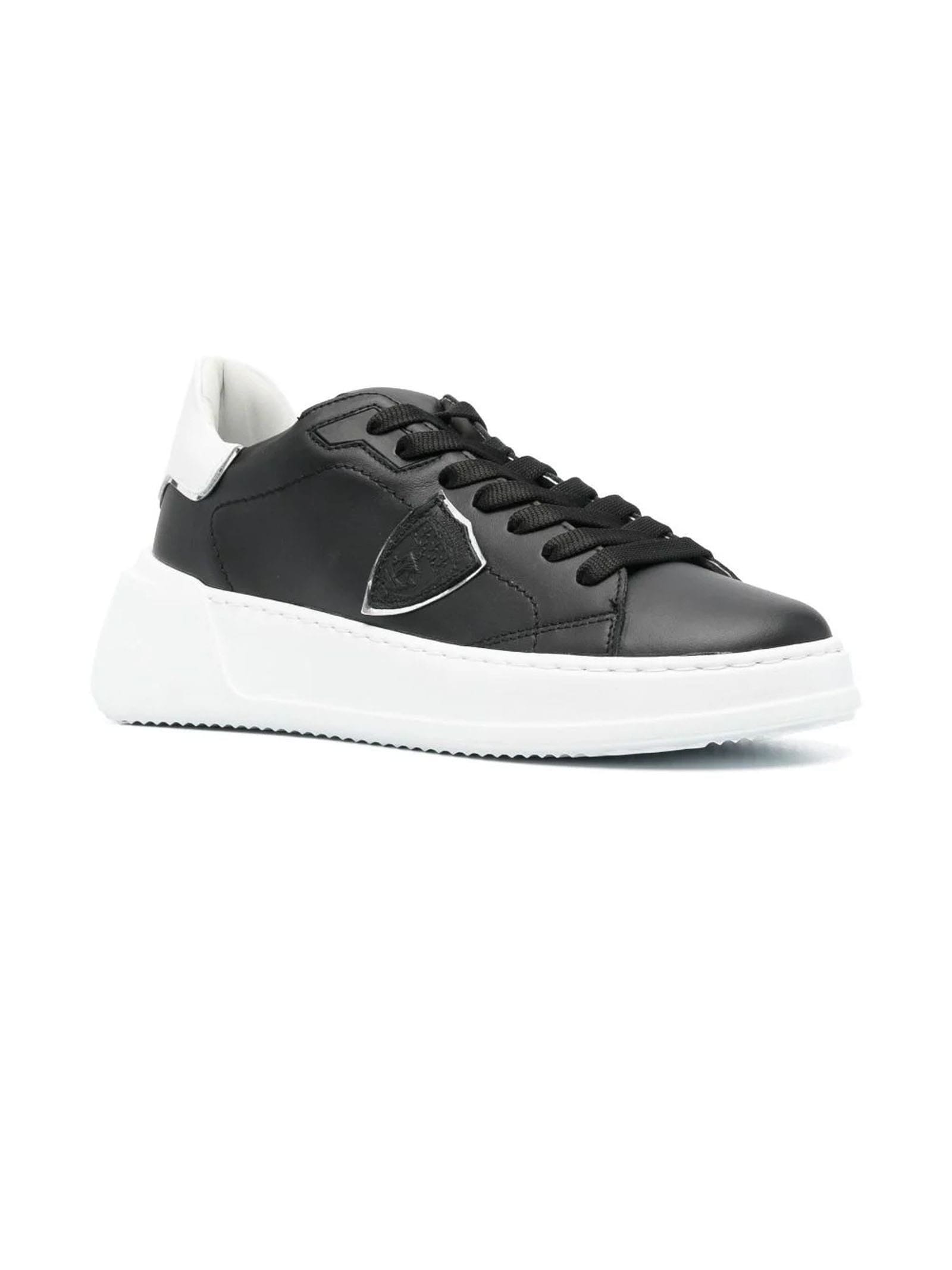 Shop Philippe Model Sneakers Tres Temple Women, Black White