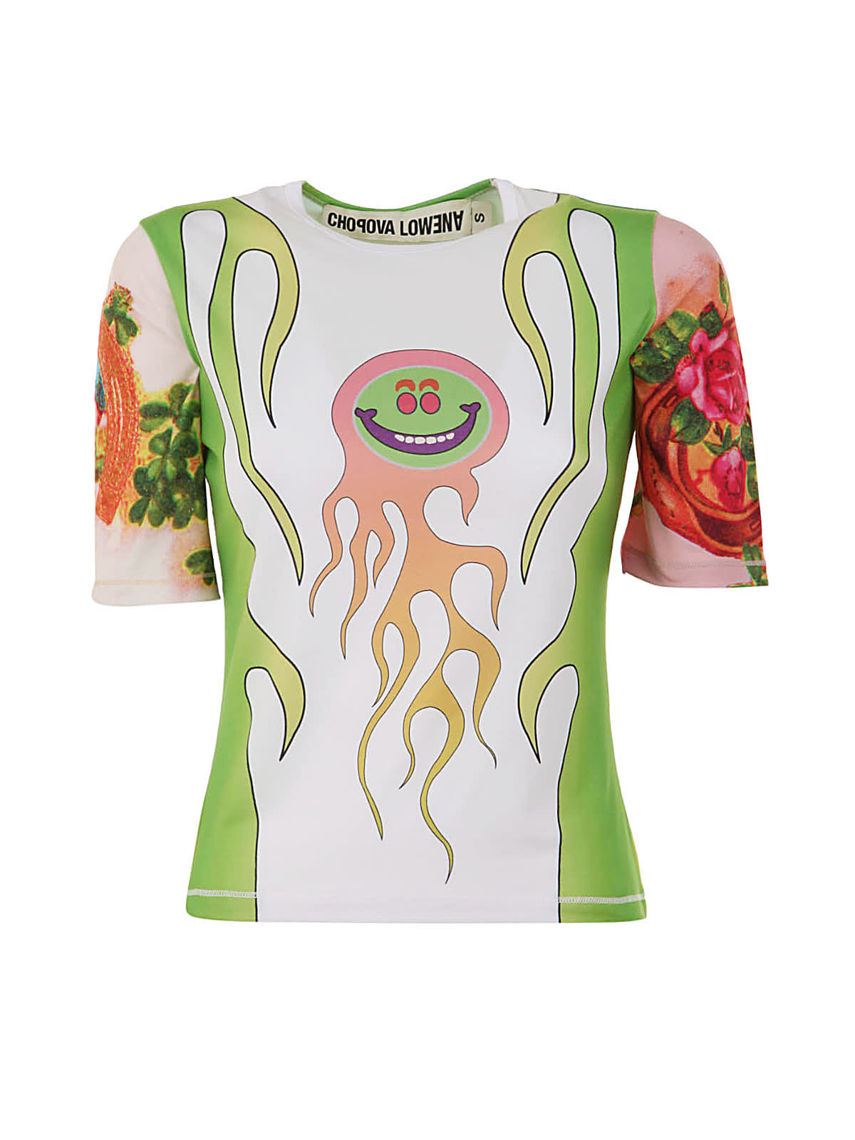 Chopova Lowena Flame Smiley Fitted Jersey Top