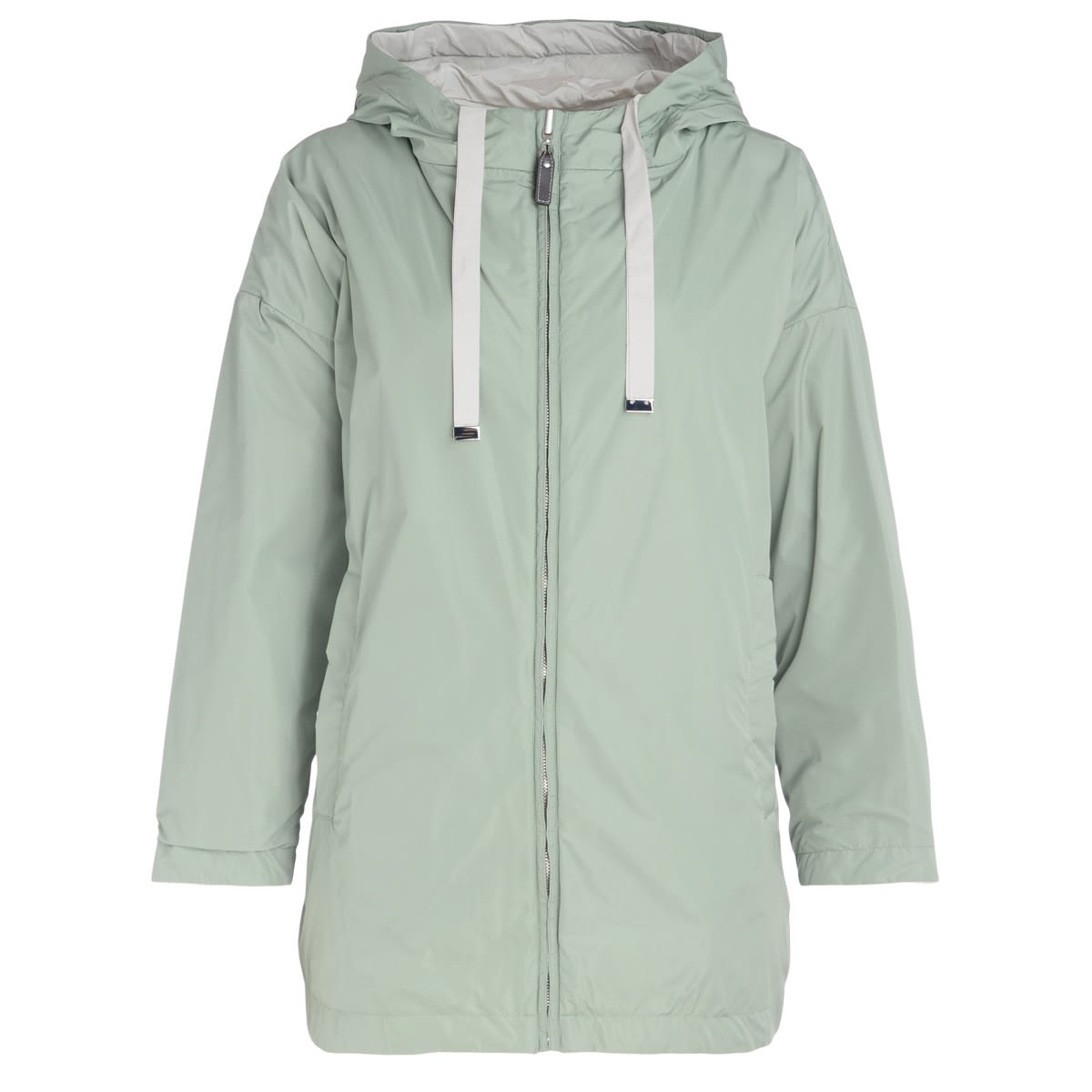 Max Mara The Cube Reversible Parka In Mint Color Fabric