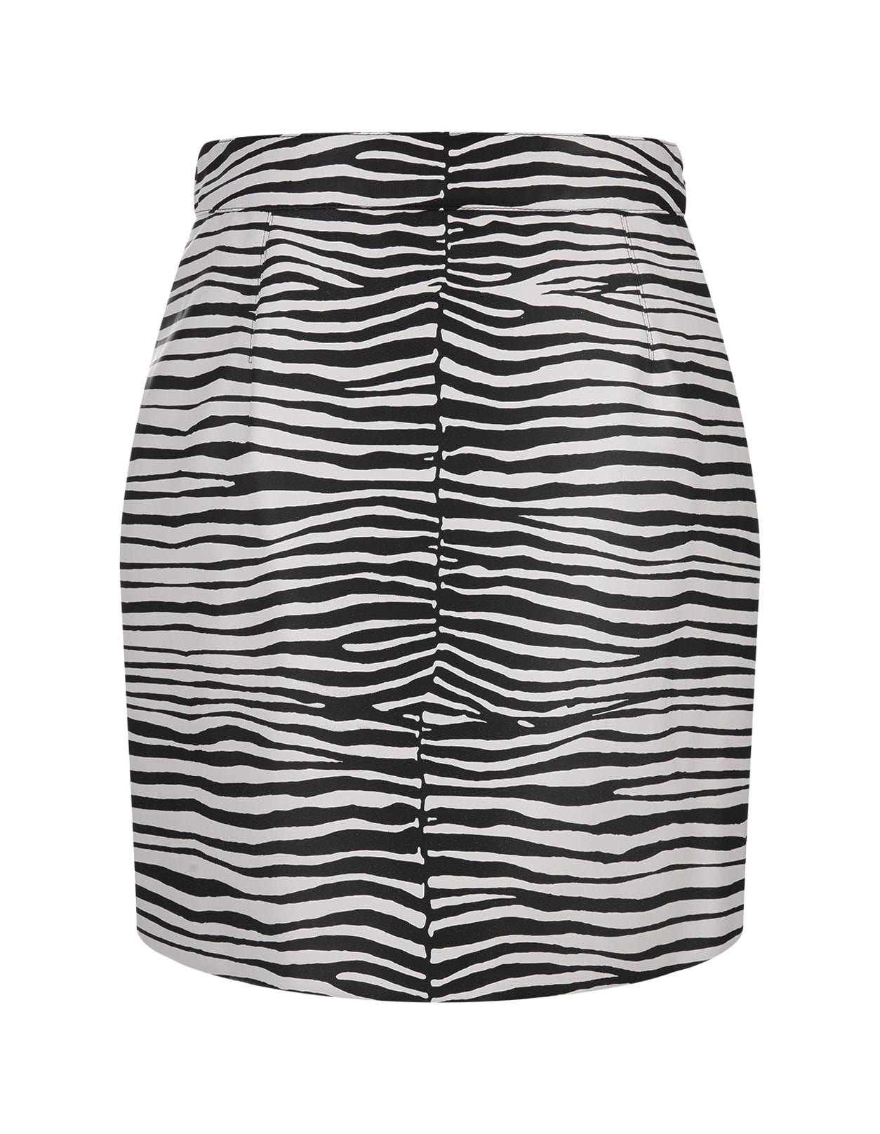 DSQUARED2 PRINTED FAUX LEATHER SKIRT