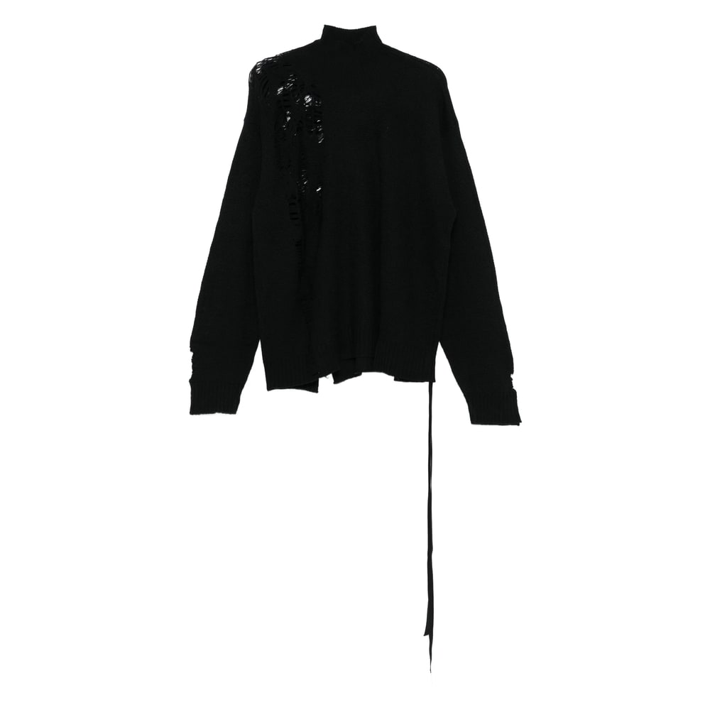 Ann Demeulemeester Turtleneck Sweater In Black