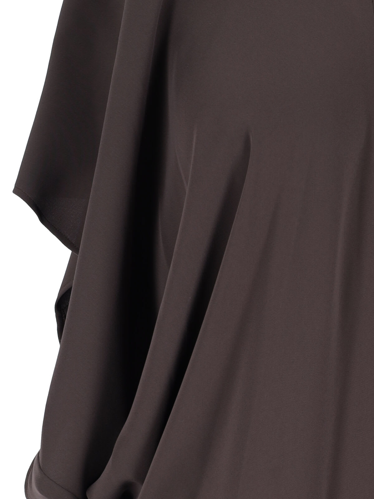 Mm6 Maison Margiela Brown Crepe Draped Midi Dress In Multi