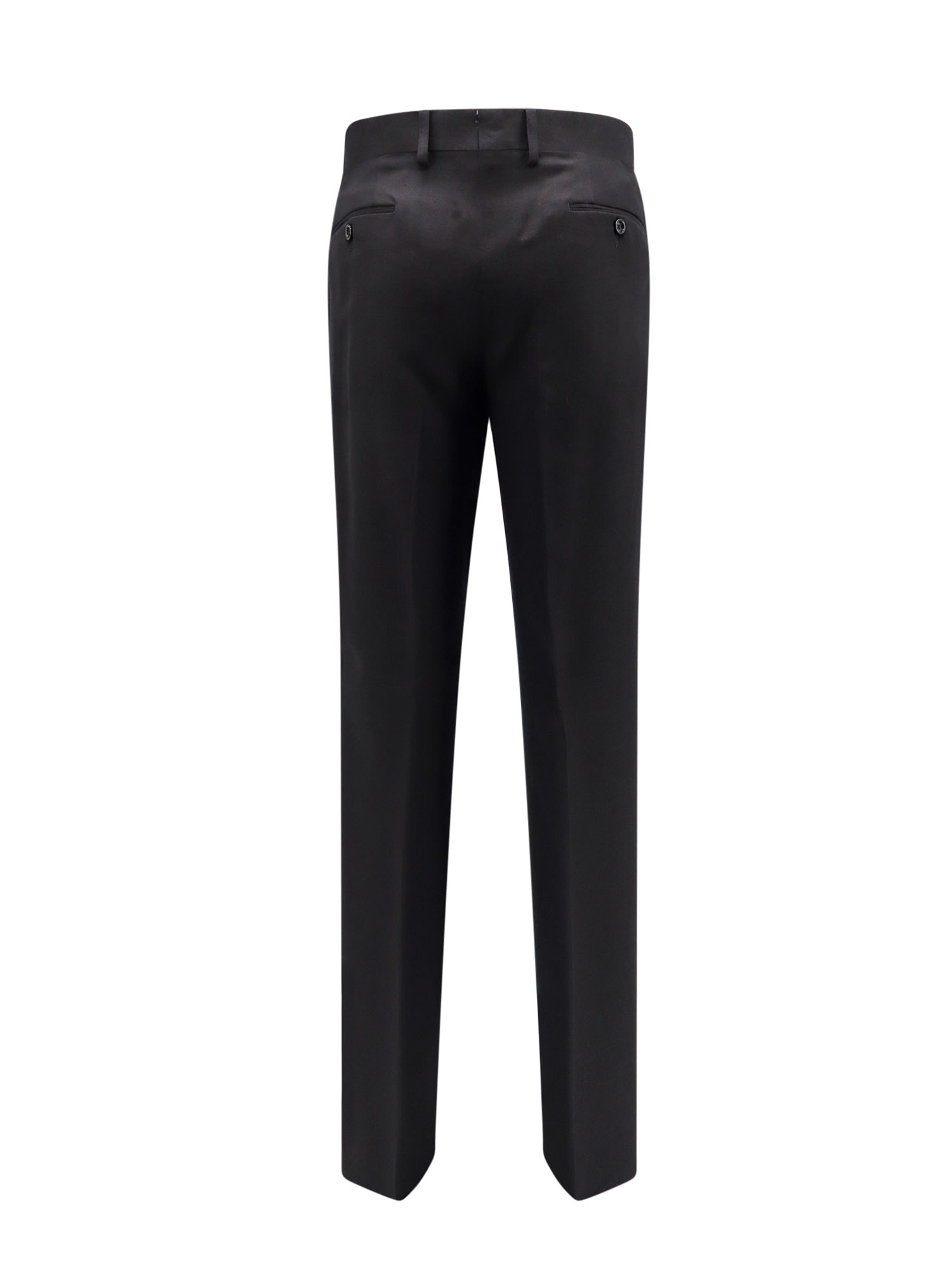 Shop Lardini Buttoned Fitted Trousers In Black