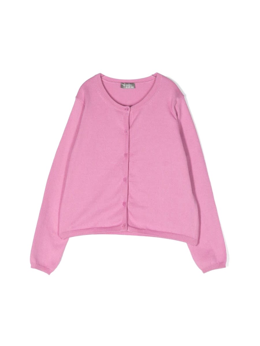 Il Gufo Cotton Cardigan In Pink