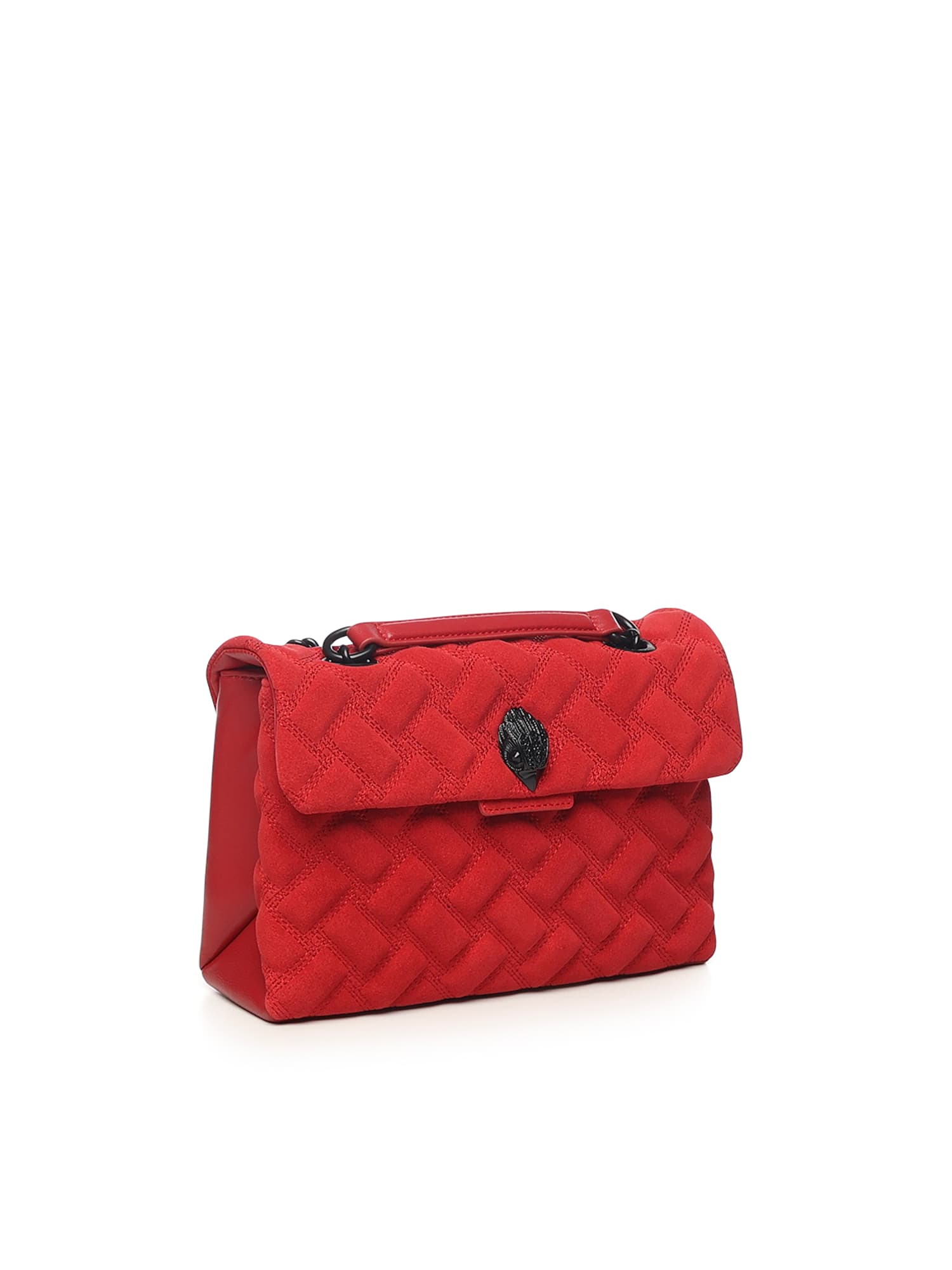 Kurt Geiger Kensington Quilted Leather Cross Body Bag In Red
