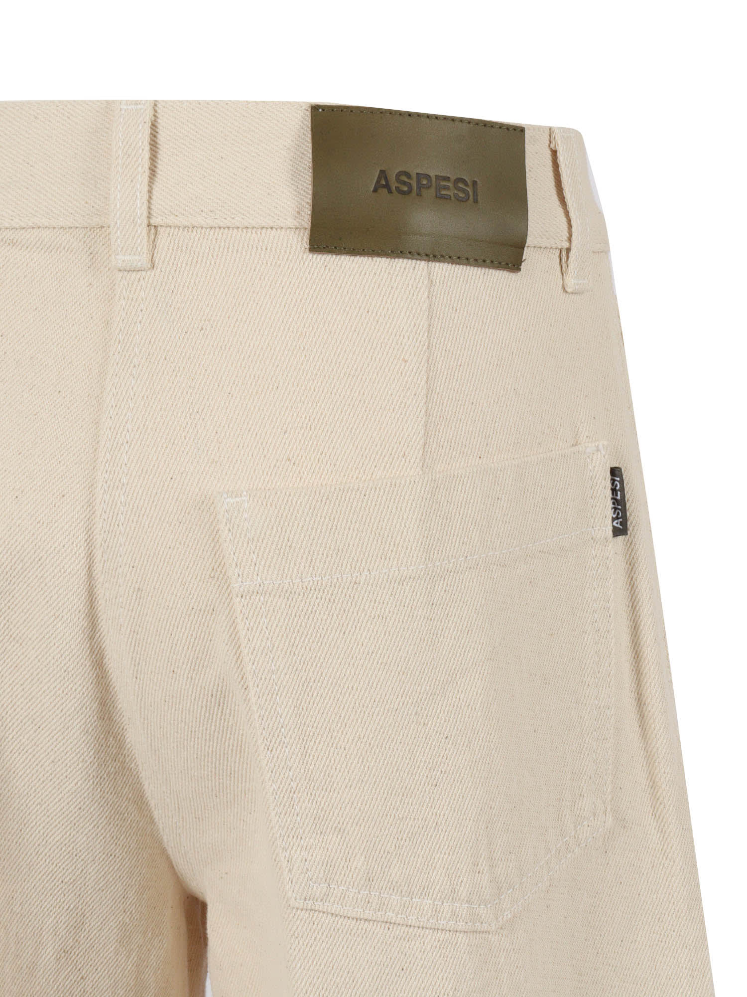 Aspesi High-waisted Wide-leg Pants With Belt Loops And Seam Details In Neutral