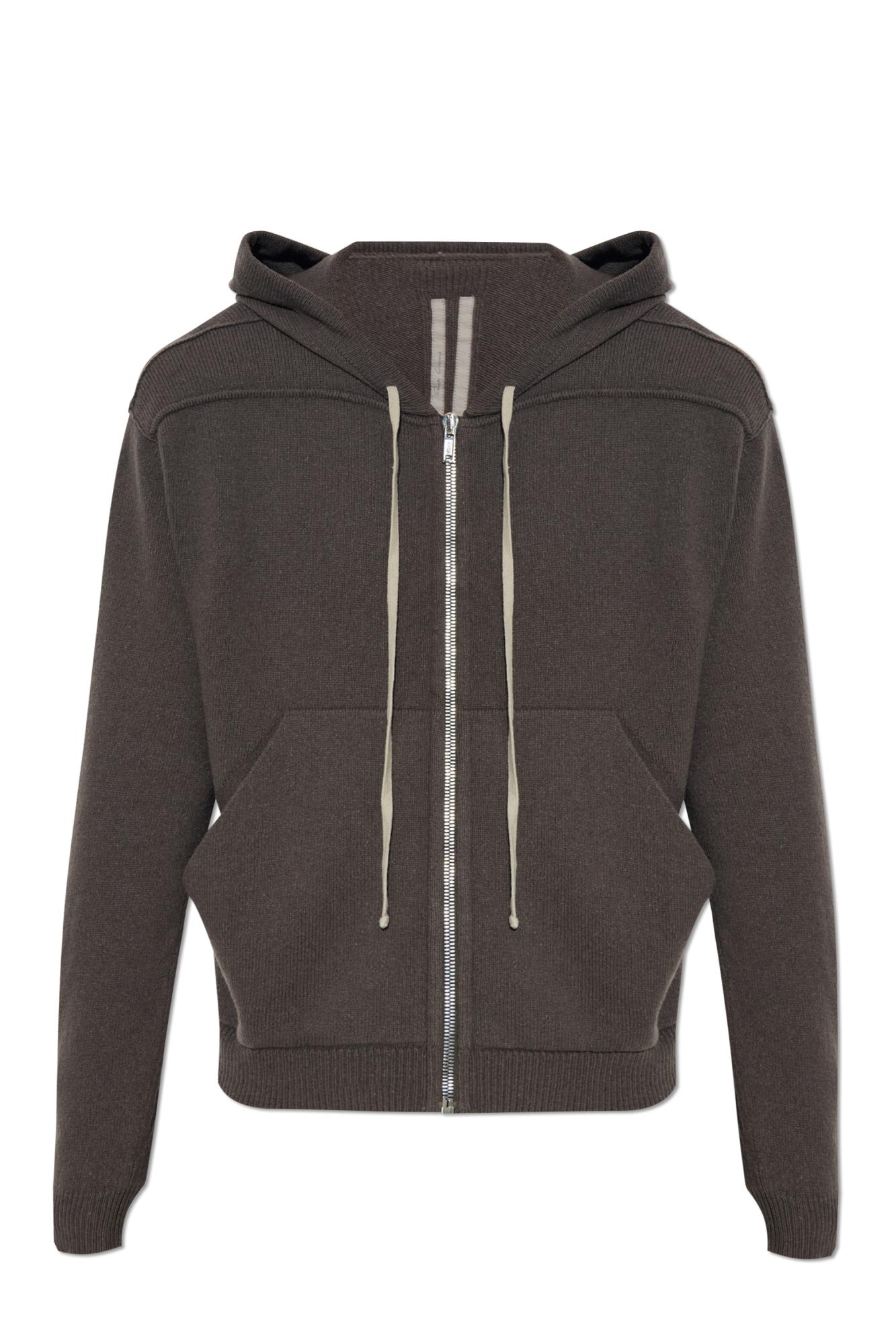 Rick Owens Zipped Sweatshirt In Brown