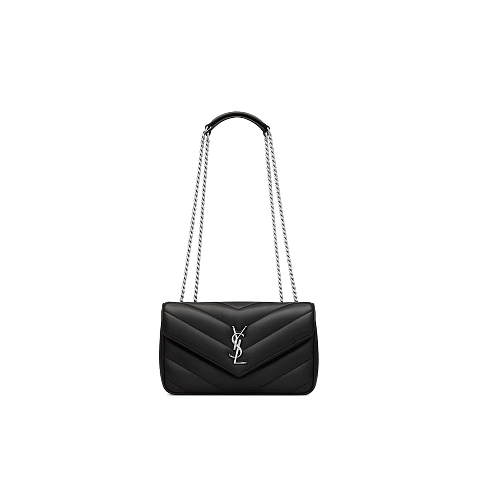 Saint Laurent Lou Lou Small Quilted Bag In Black