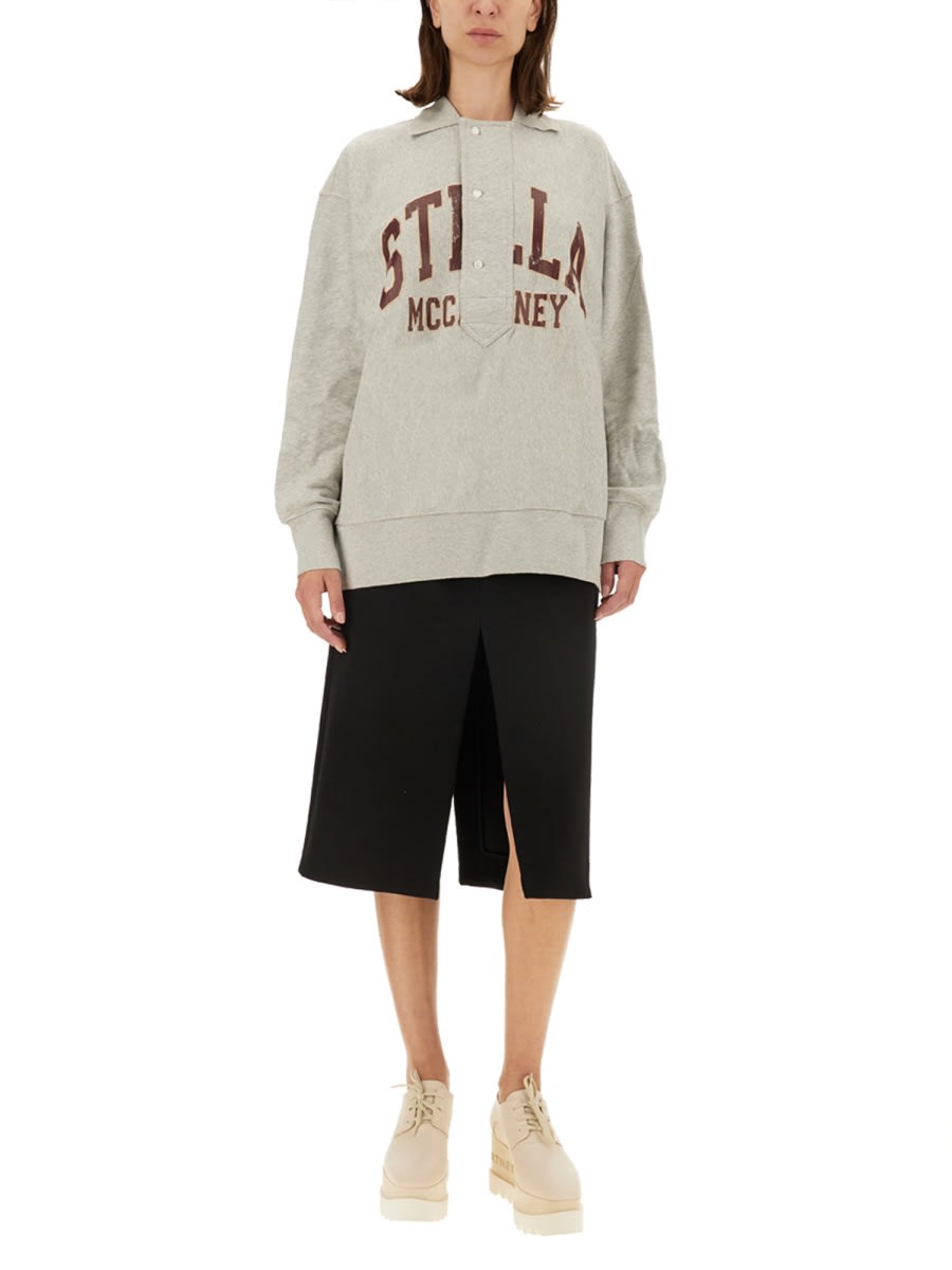 Shop Stella Mccartney Sweatshirt With Logo In Grey