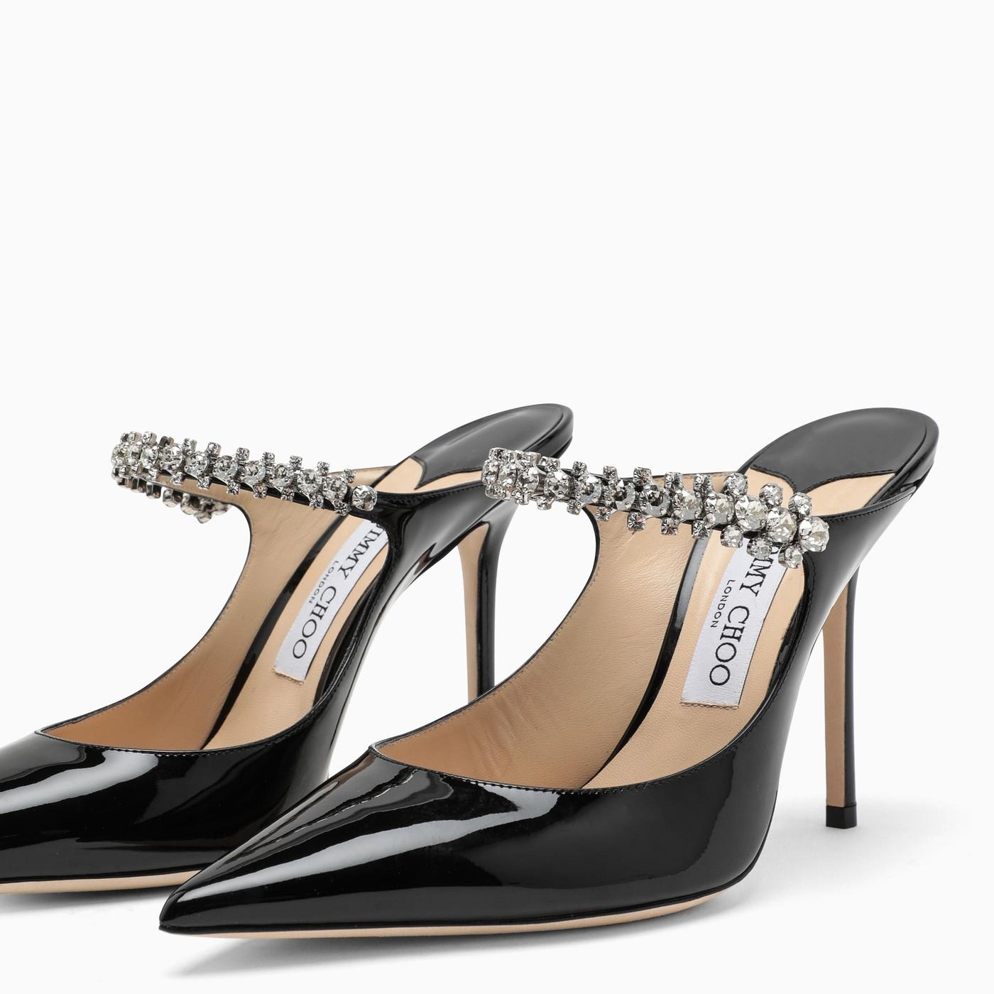 Shop Jimmy Choo Black Bing Pumps With Crystals In Nero