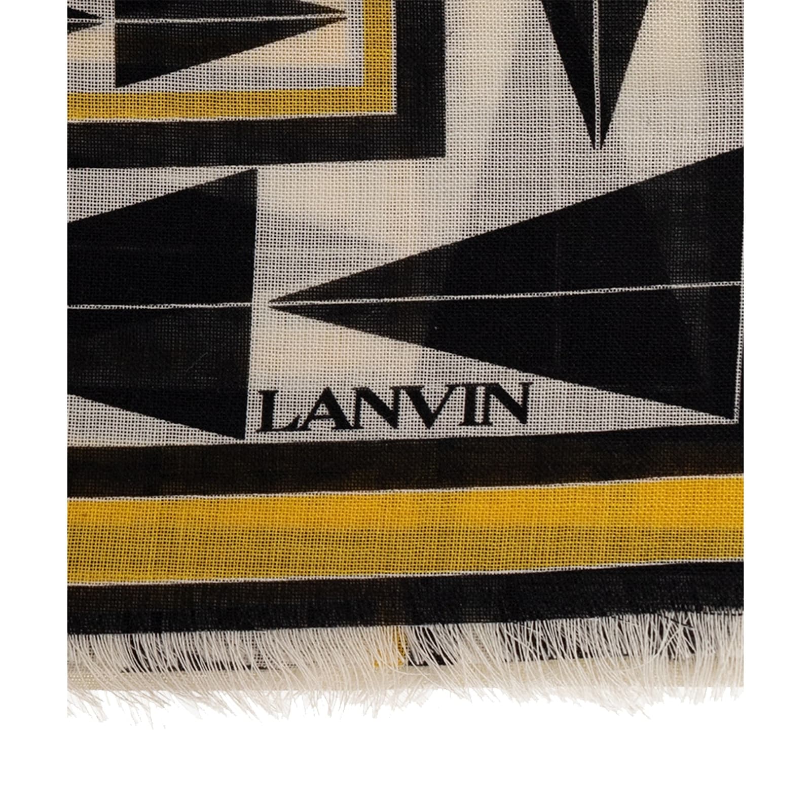 Shop Lanvin Wool Scarf In Yellow