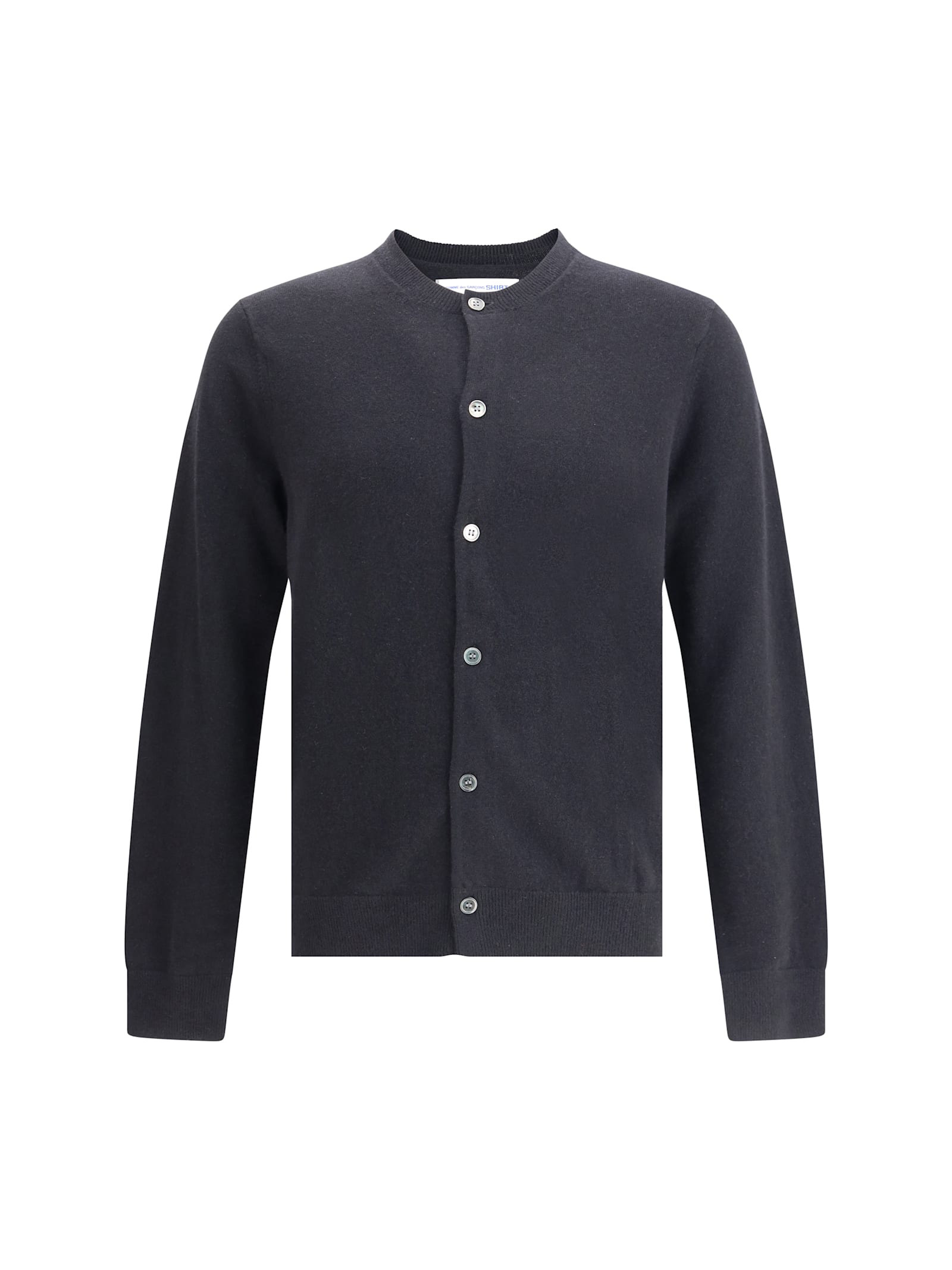 Comme Des Garçons Shirt Wool Cardigan In Blue