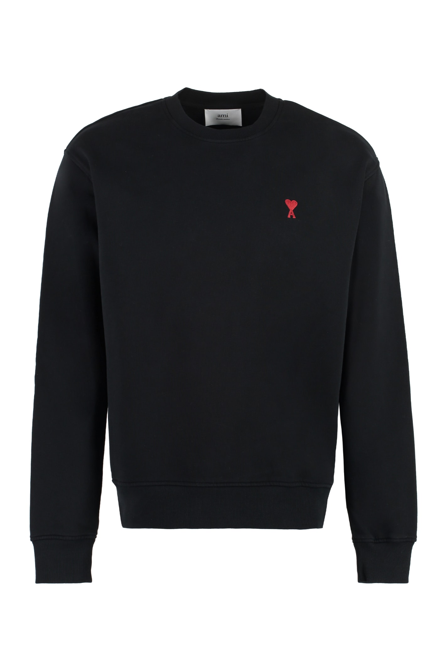 Shop Ami Alexandre Mattiussi Cotton Sweatshirt In Black