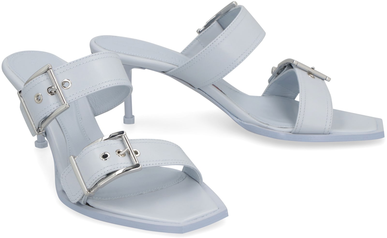 Shop Alexander Mcqueen Punk Leather Sandals