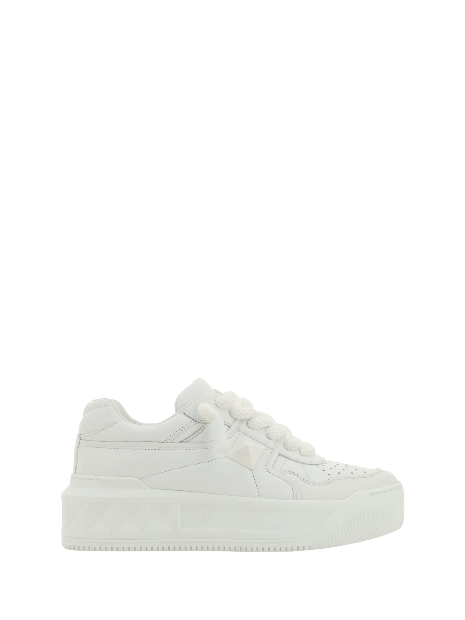 Shop Valentino Garavani One Stud Xl Sneakers In Bianco