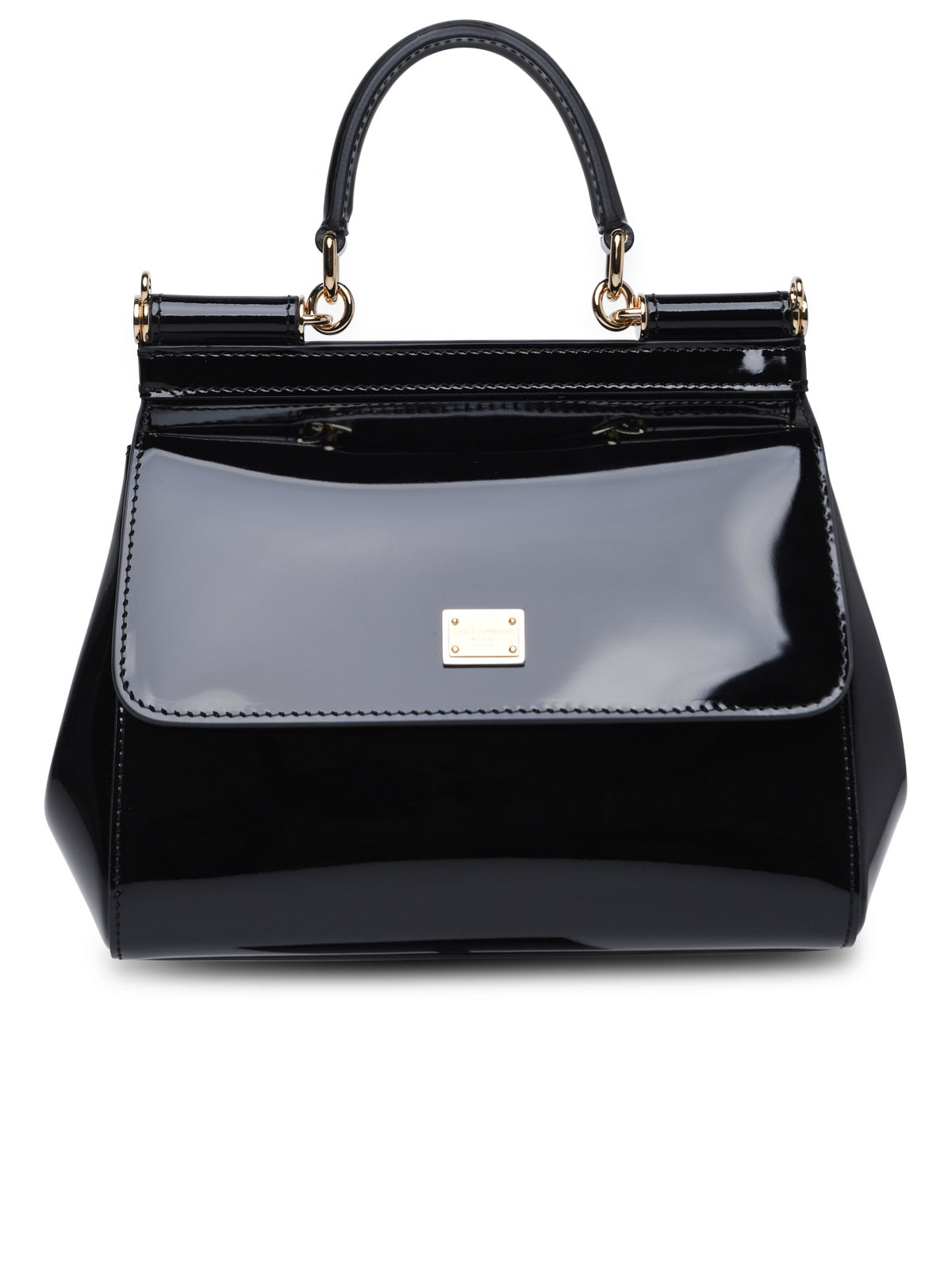 Shop Dolce & Gabbana Medium Sicily Bag In Black Calf Leather In Nero