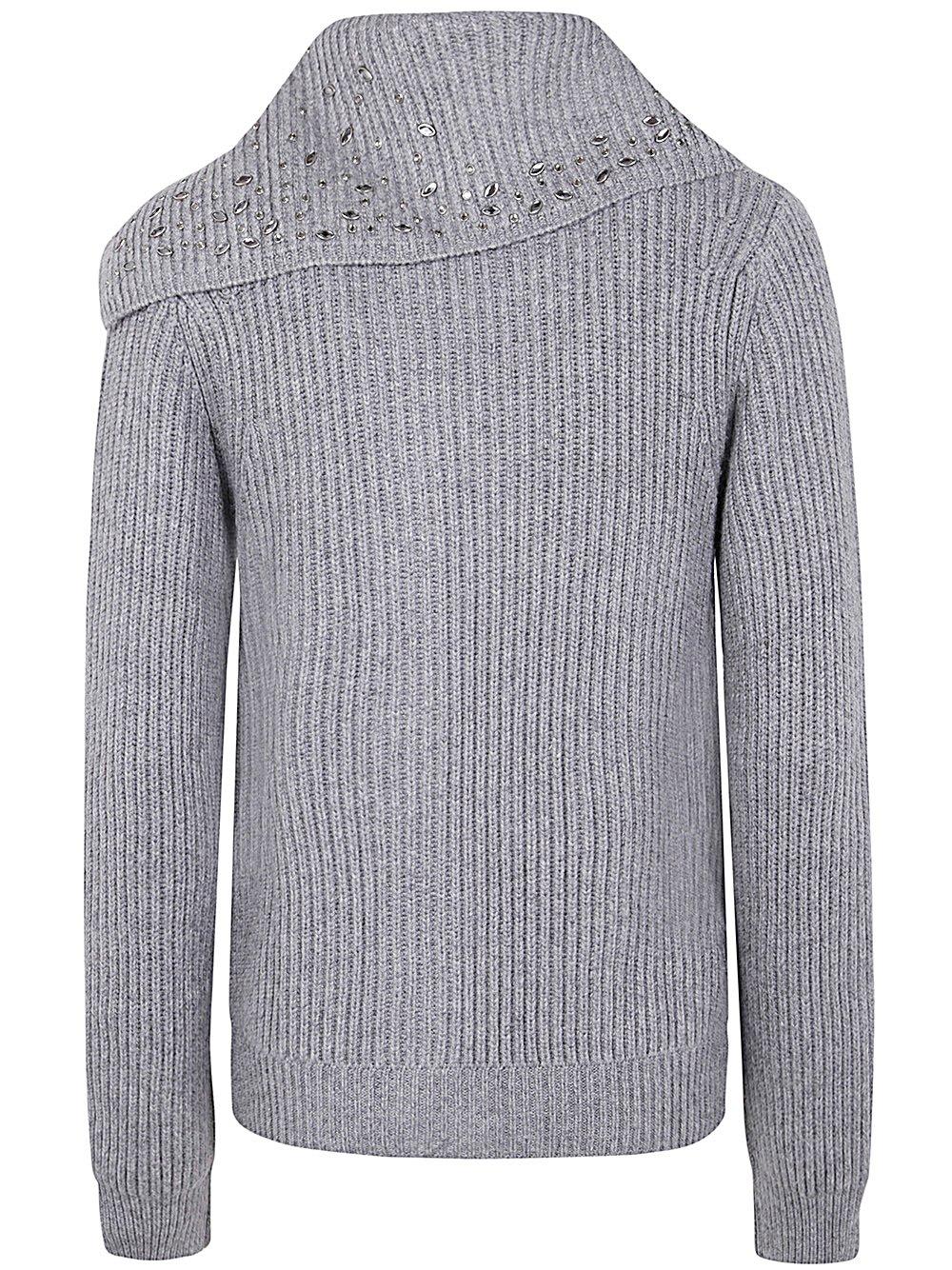 Shop Pinko Ashera Embellished Cardigan  In Silver