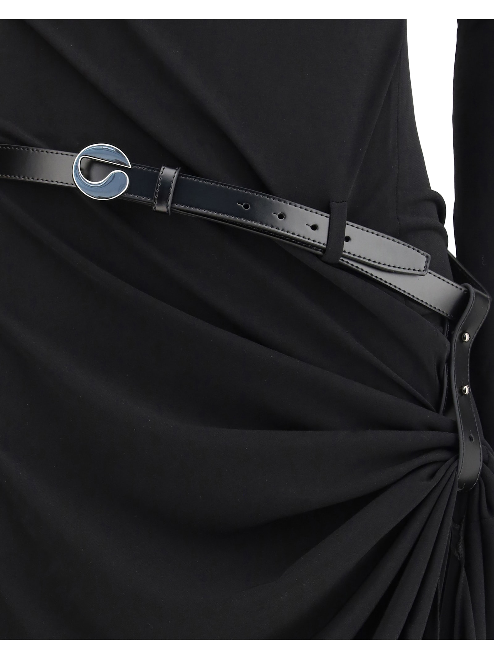 Coperni Women Long-sleeve Suspended Dress In Black