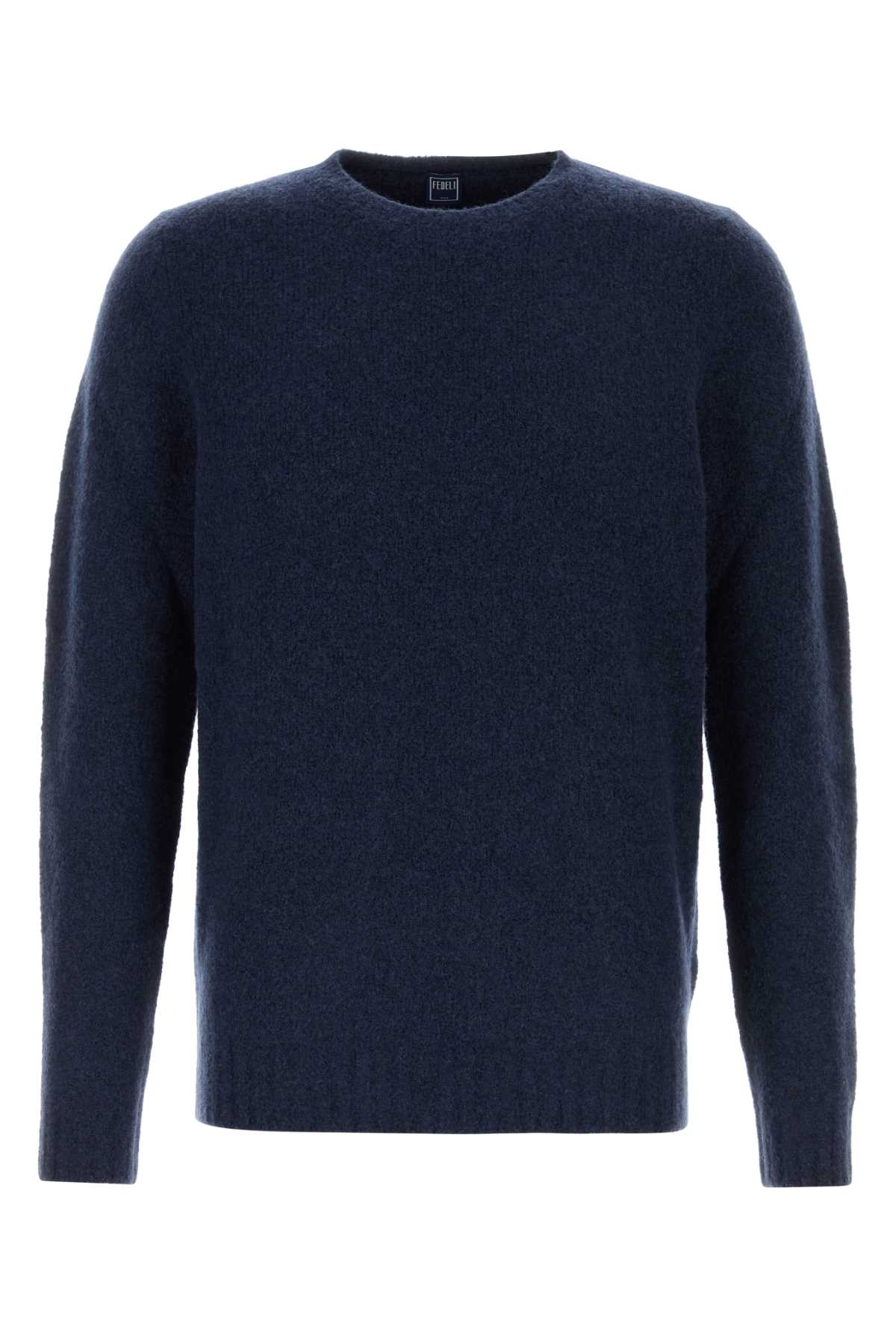 Fedeli Ivory Stretch Wool Blend Sweater