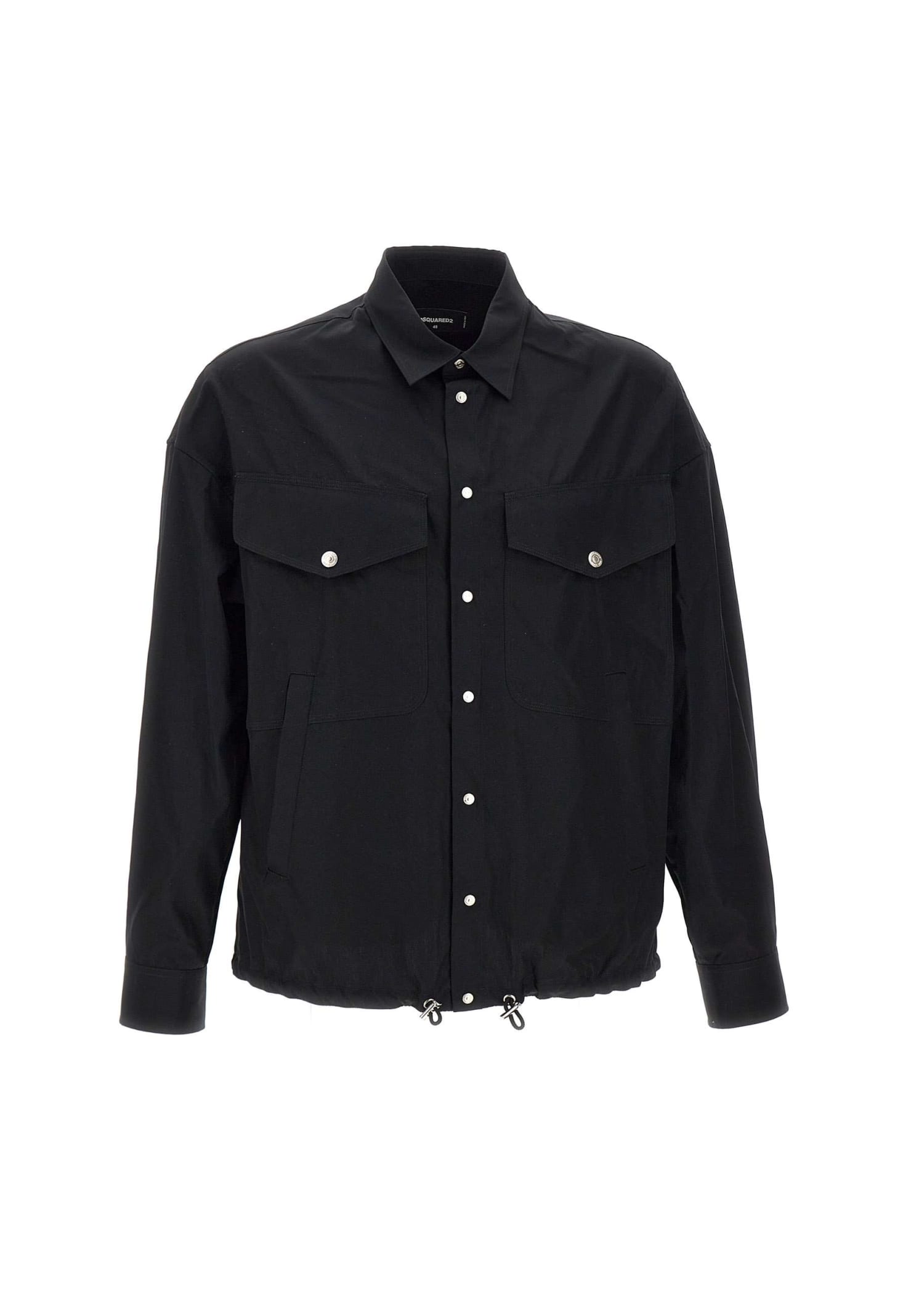 Dsquared2 Drawstring Shirt Black In Black