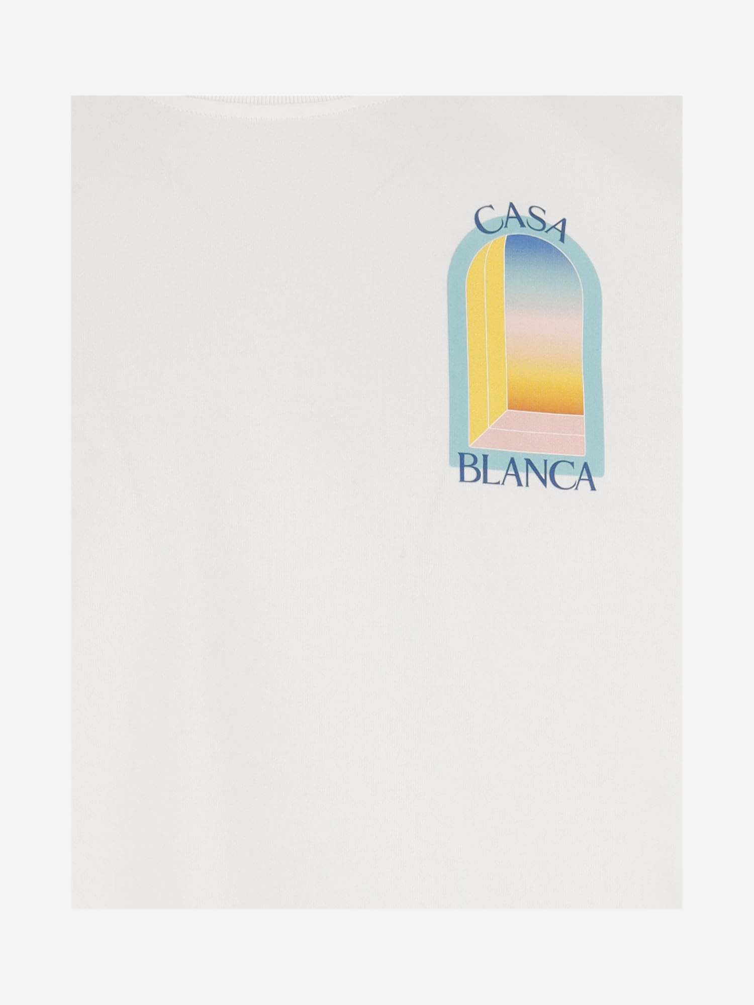 Shop Casablanca Cotton T-shirt With Logo