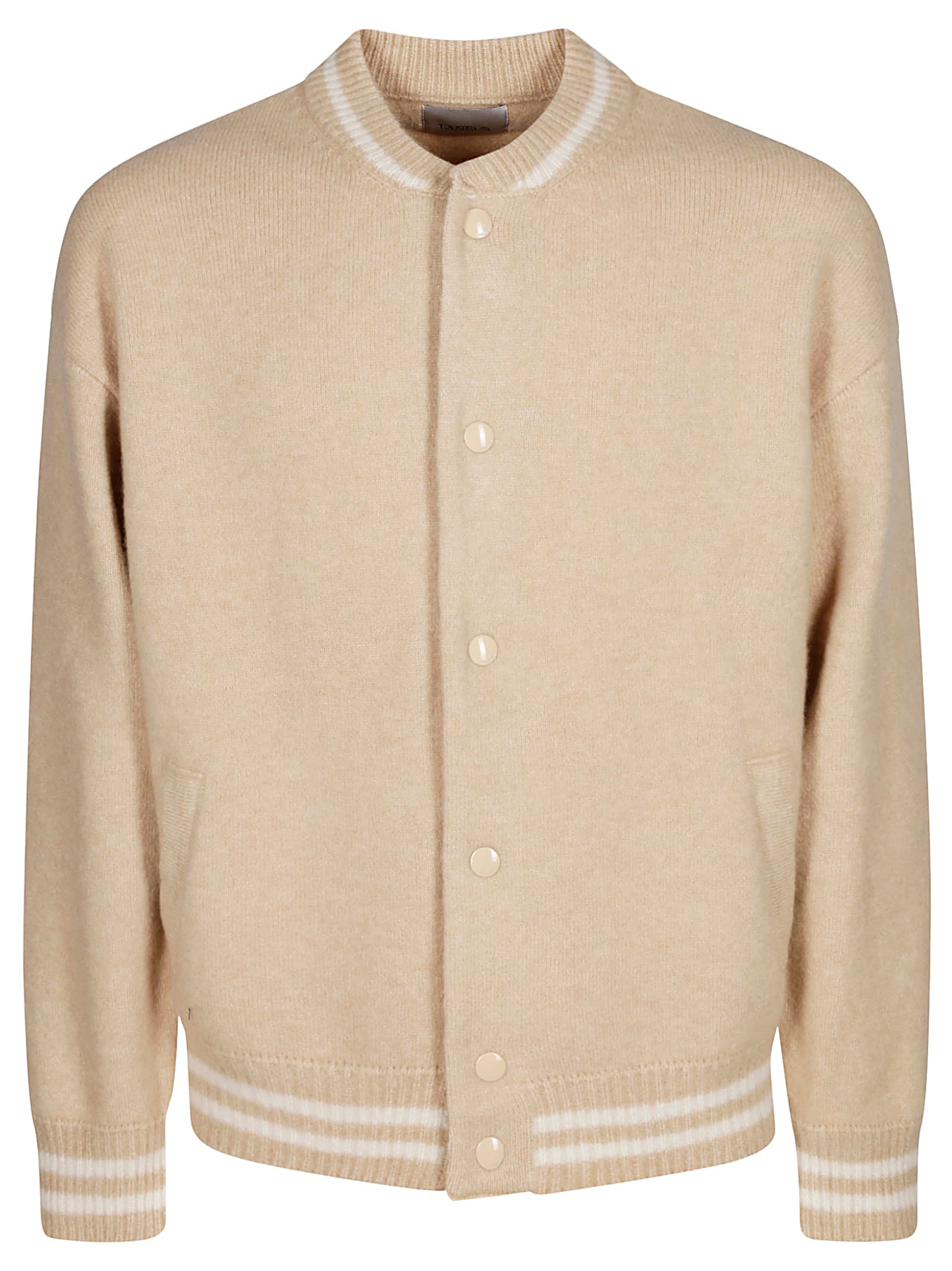 Shop Laneus Bomber Soft Cashmere In Camel