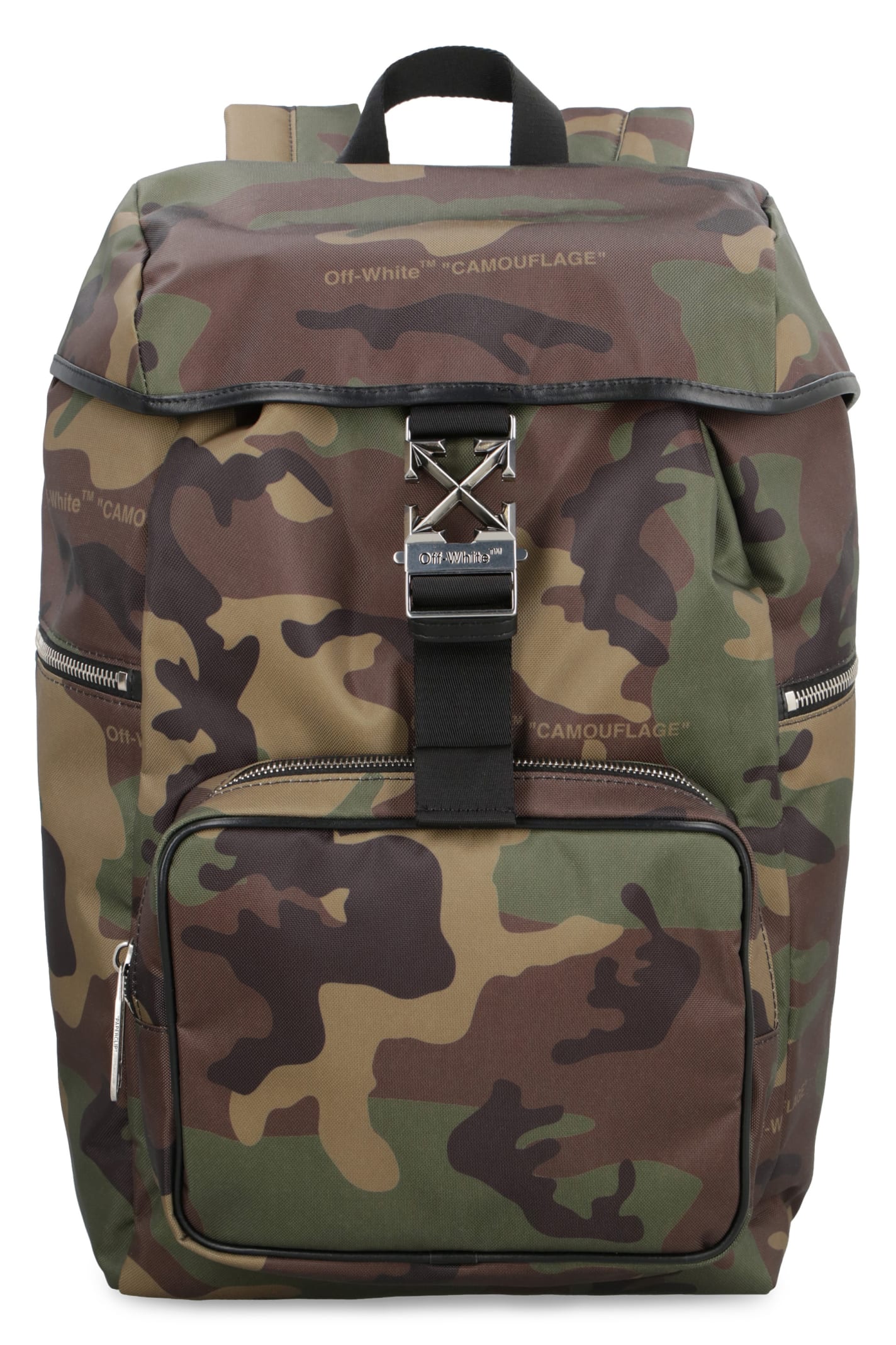 Off-White Arrow Tuc Coated Canvas Backpack