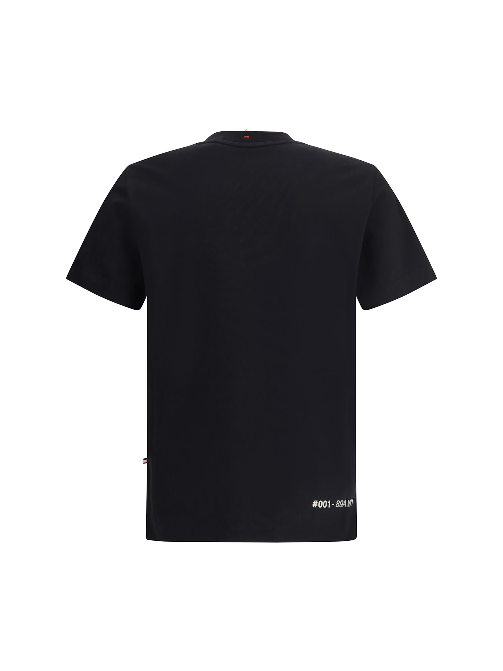 Moncler Crew Neck Short Sleeve Straight Hem T-shirt In Black