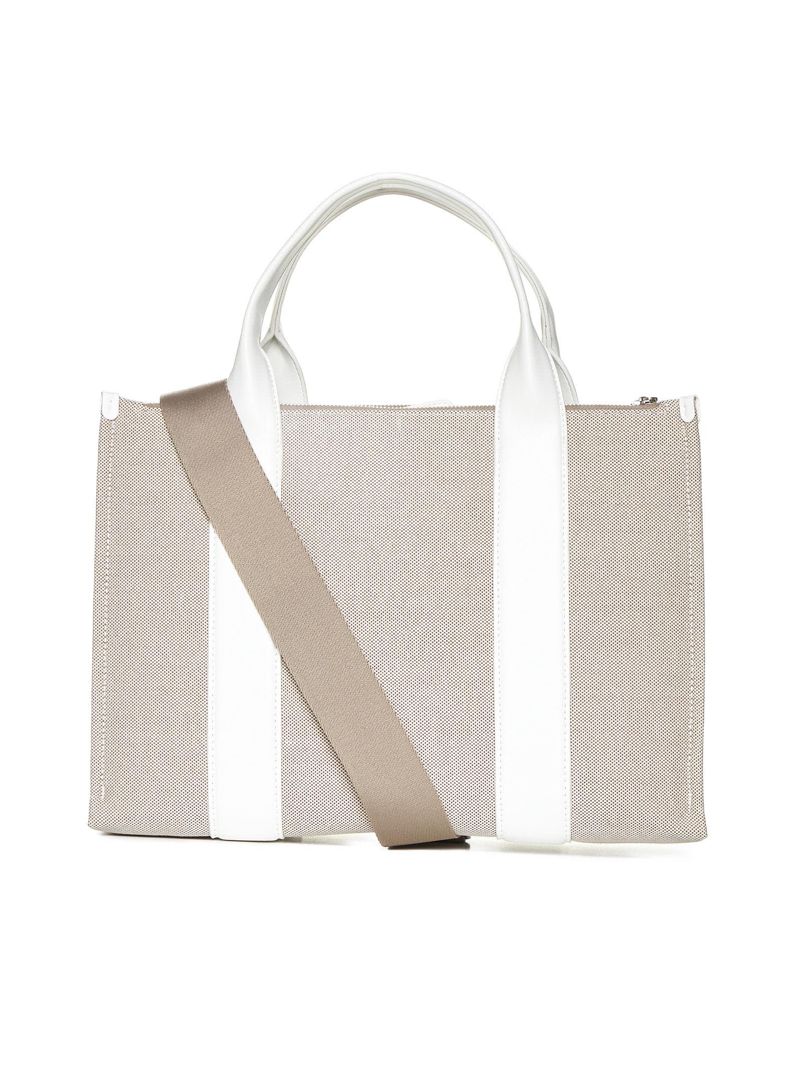 Shop Dkny Tote In Natural/white